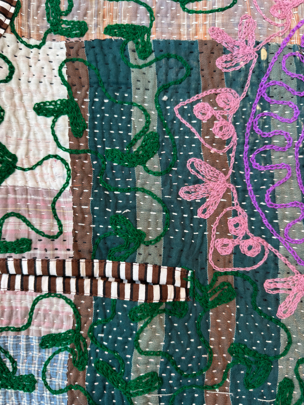 Waistcoat Kantha/Blockprint teddy 015
