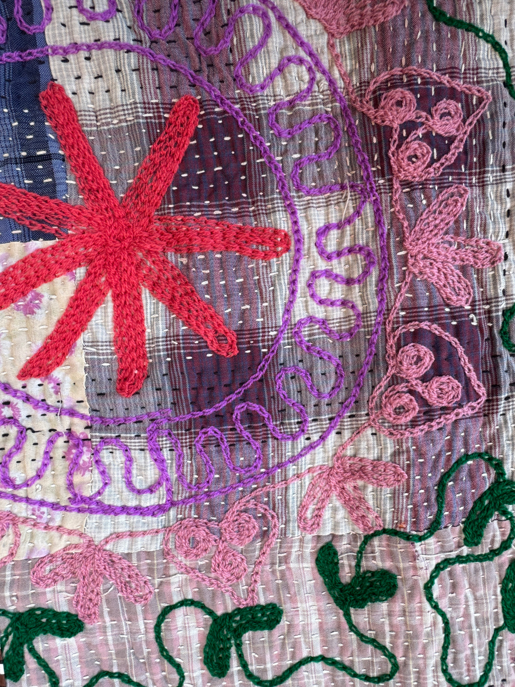 Waistcoat Kantha/Blockprint teddy 015