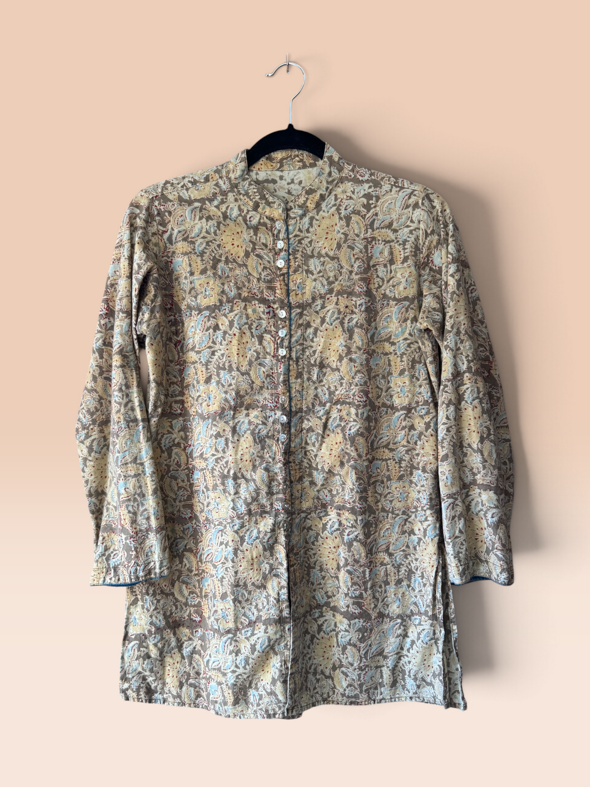 Floral block print blouse - 2ndhand