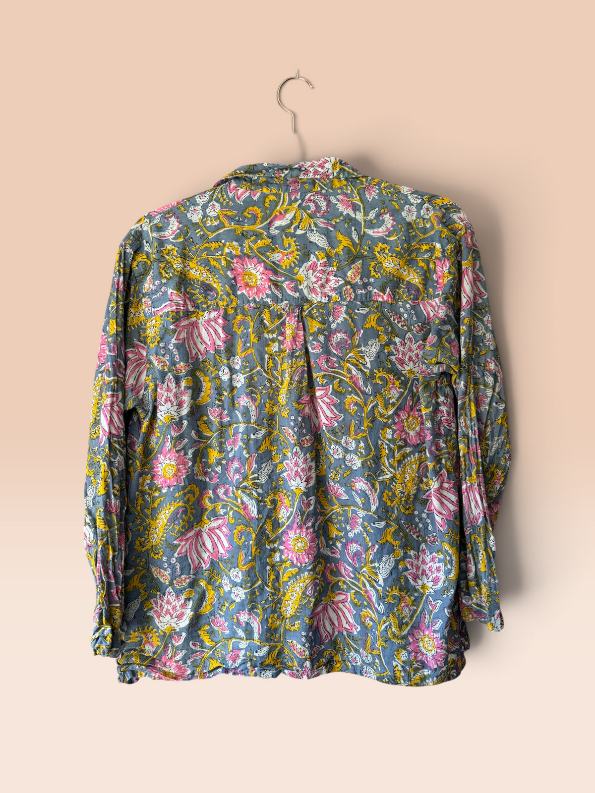 Floral block print blouse - 2ndhand