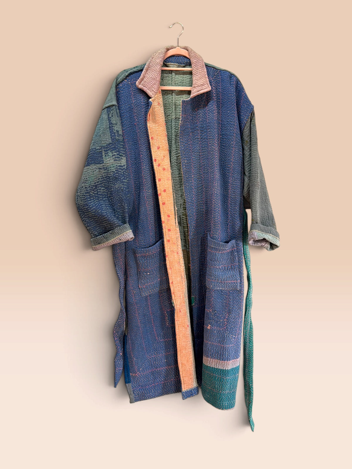 Majstudio / sari coat long / Vintage rugged 094