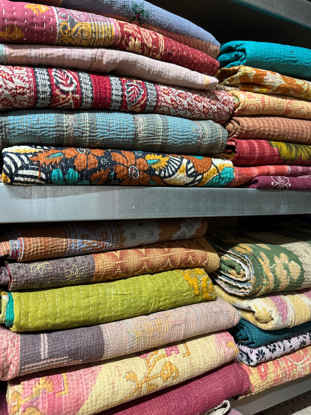 Kantha Quilt - Fine stitch