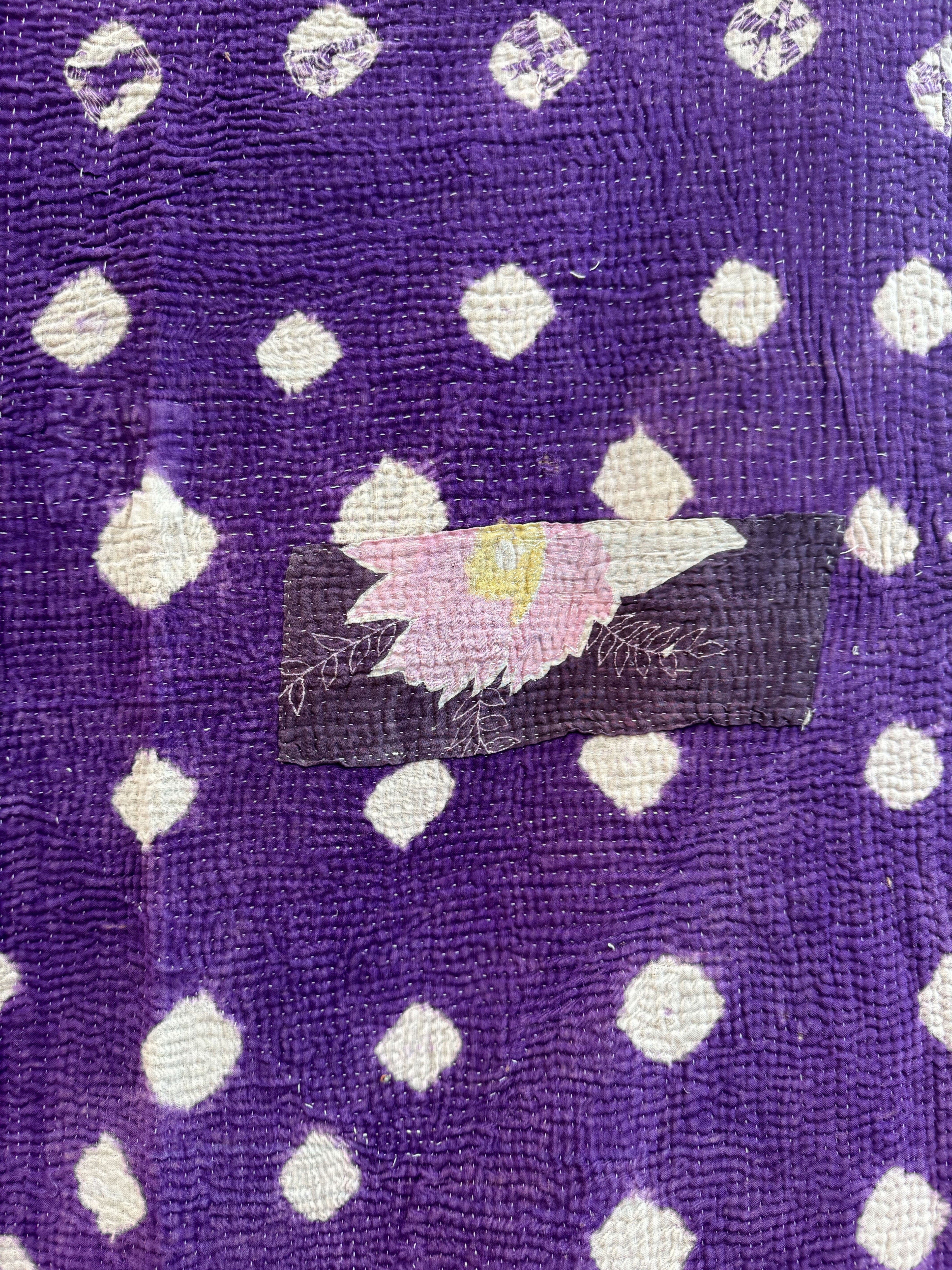 Kantha quilt - Fine stitch 04