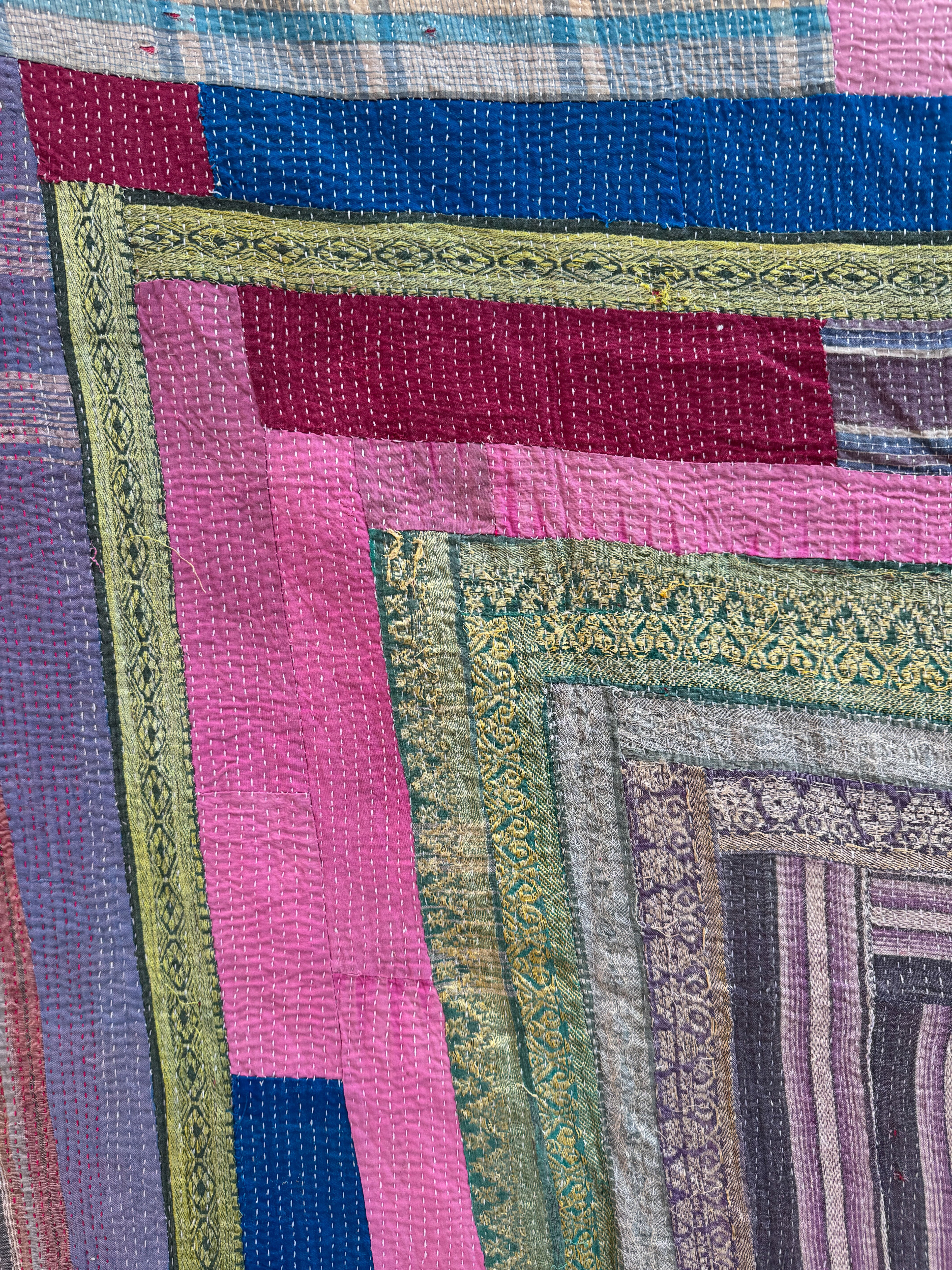 Kantha quilt - Fine stitch 12
