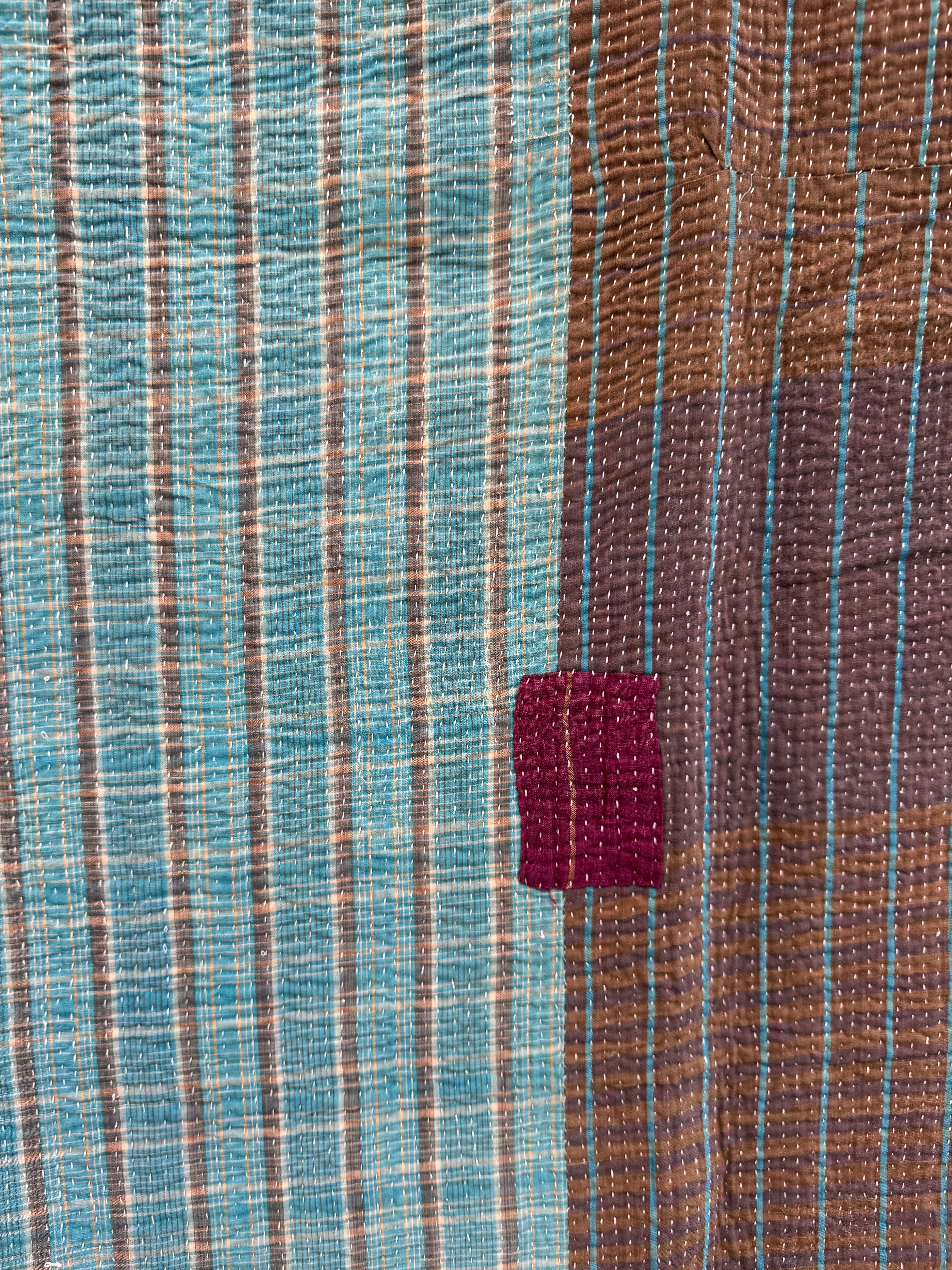 Kantha quilt - Fine stitch 14