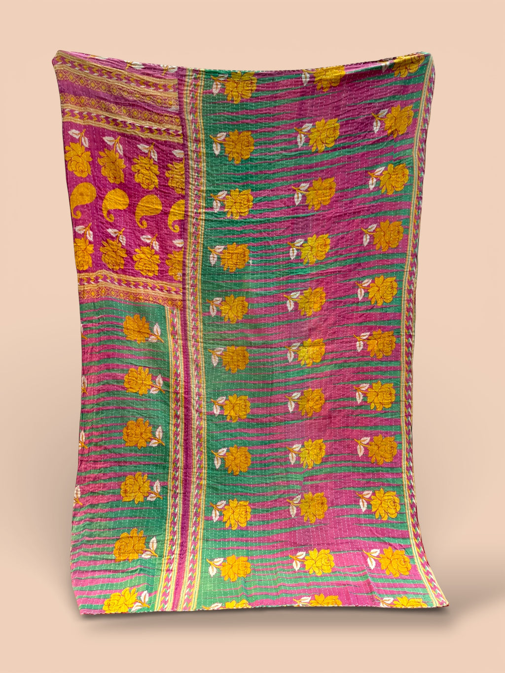 Kantha quilt - BIG stitch 01