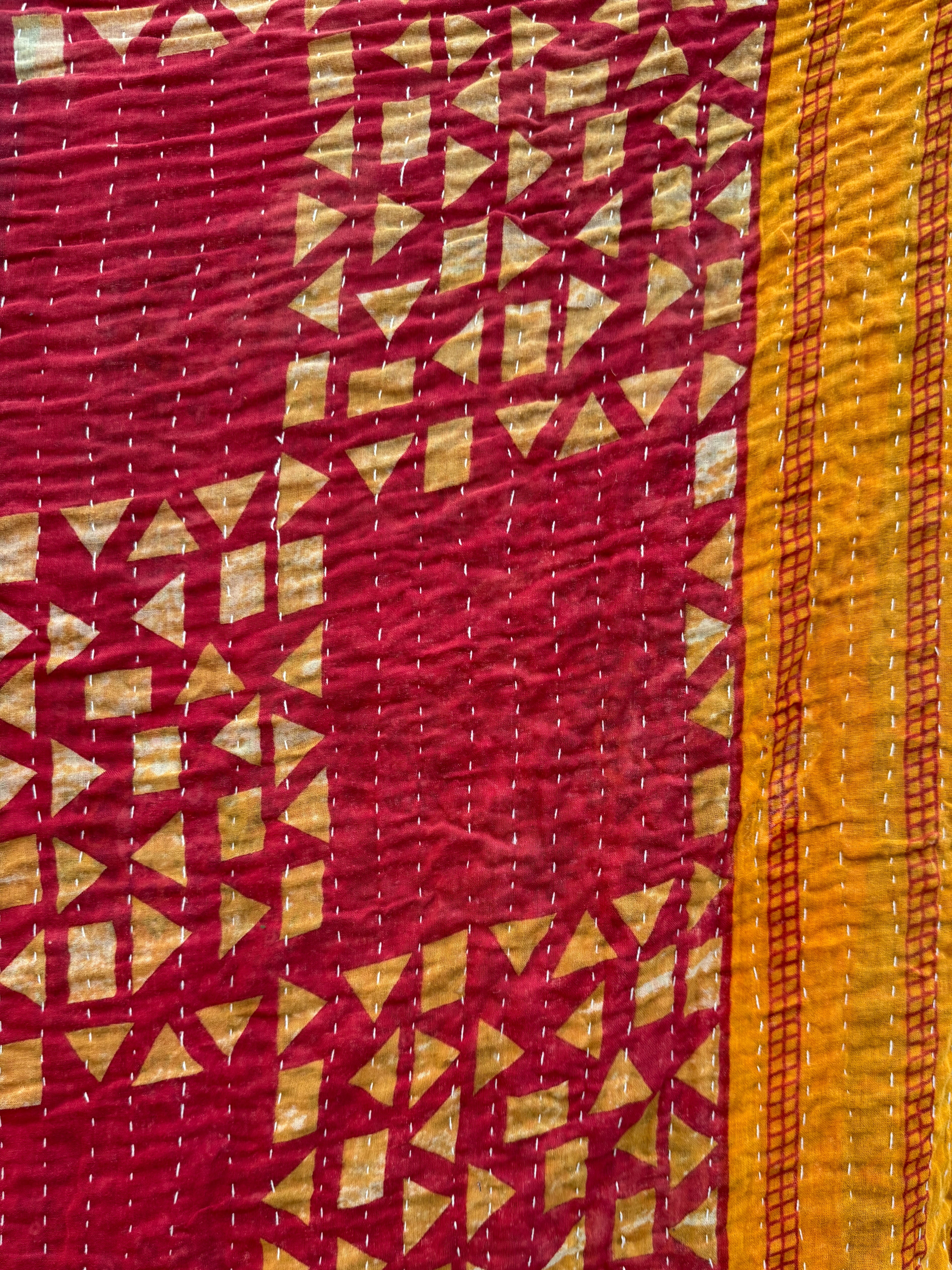 Kantha quilt - BIG stitch 02