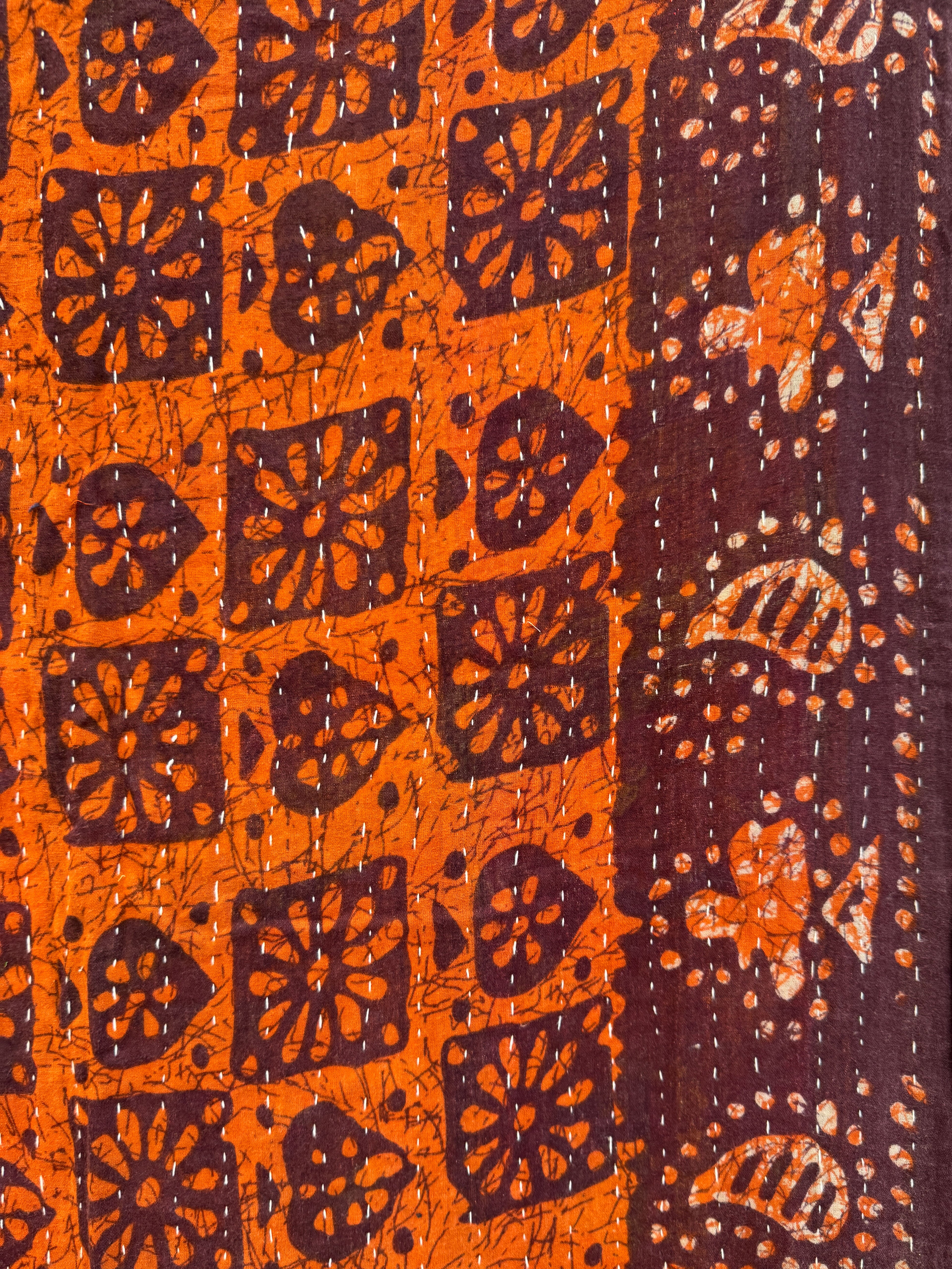 Kantha quilt - BIG stitch 03