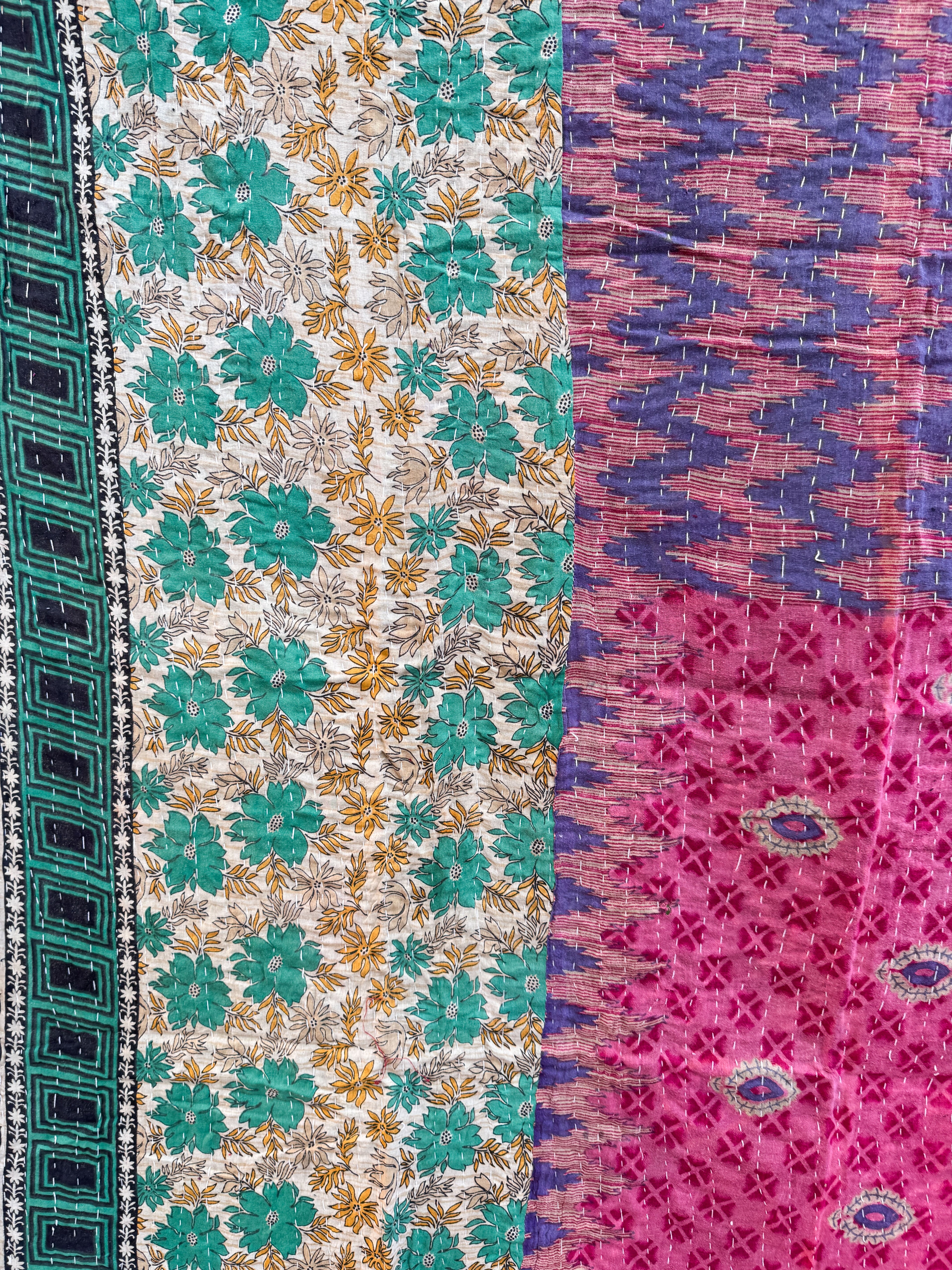 Kantha quilt - BIG stitch 04
