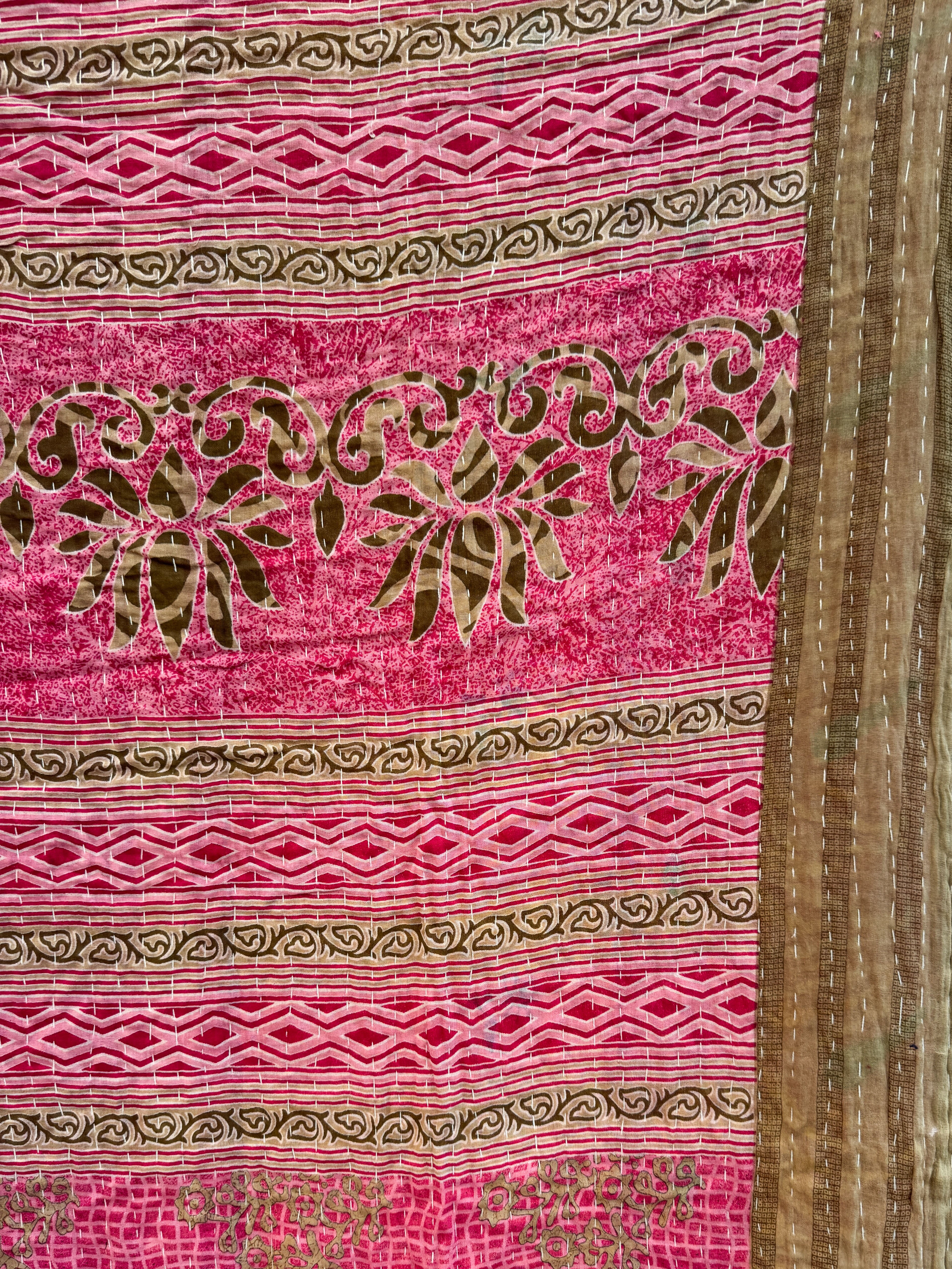 Kantha quilt - BIG stitch 05