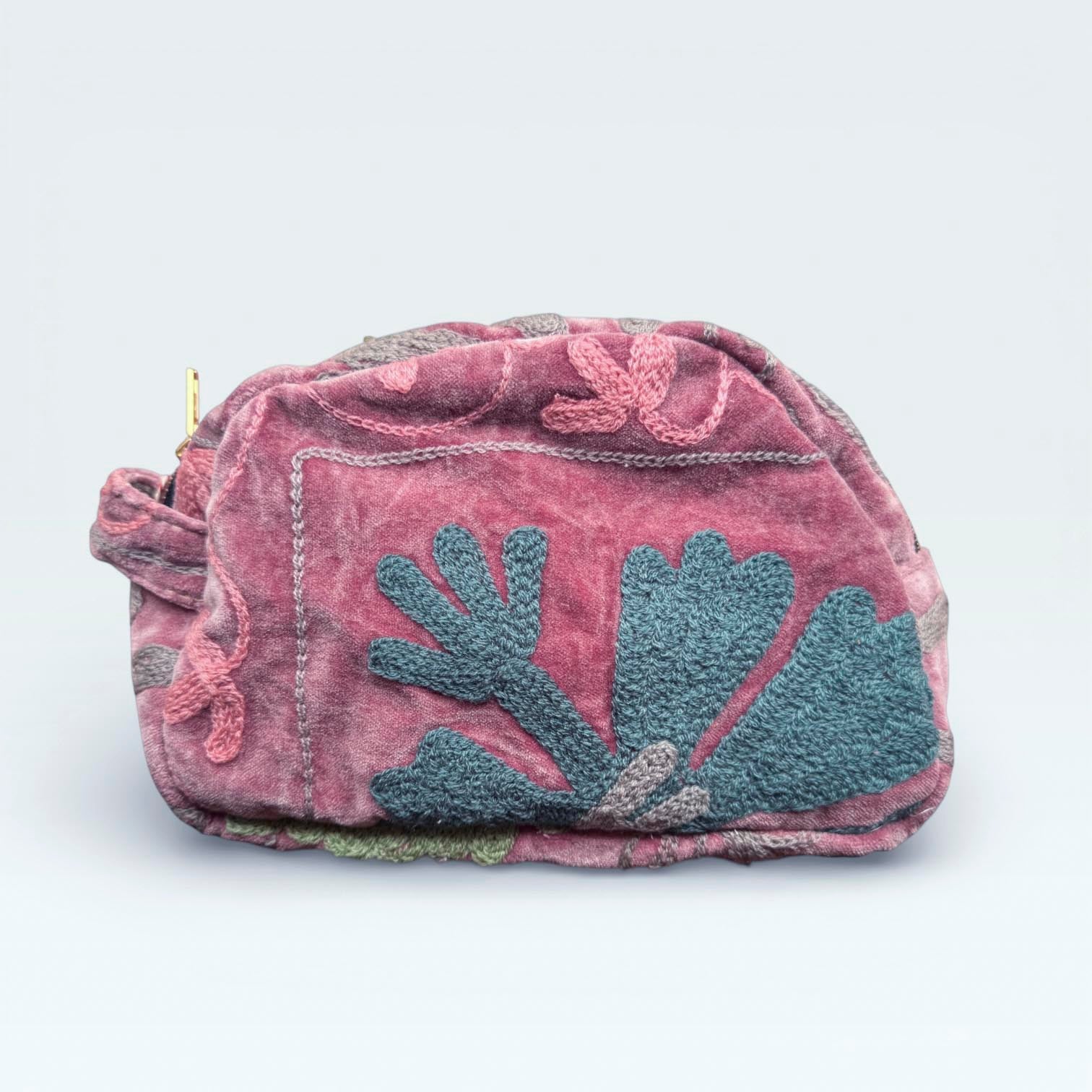 Velvet suzani Pouch - Pinky purple 02