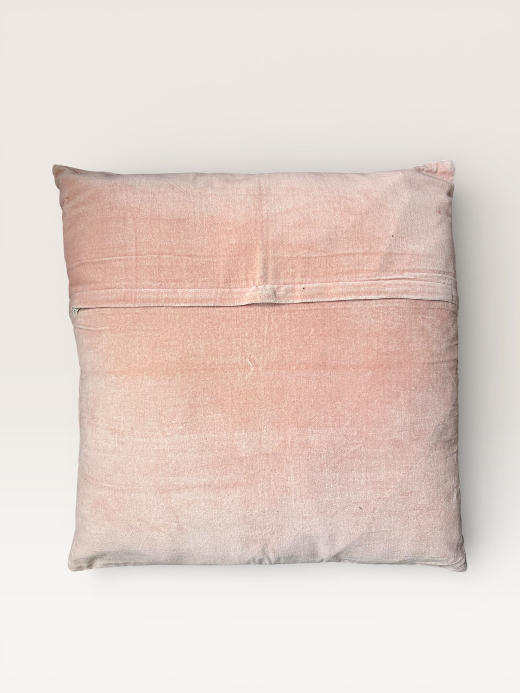 Big cushion - Velvet blockprint Pink