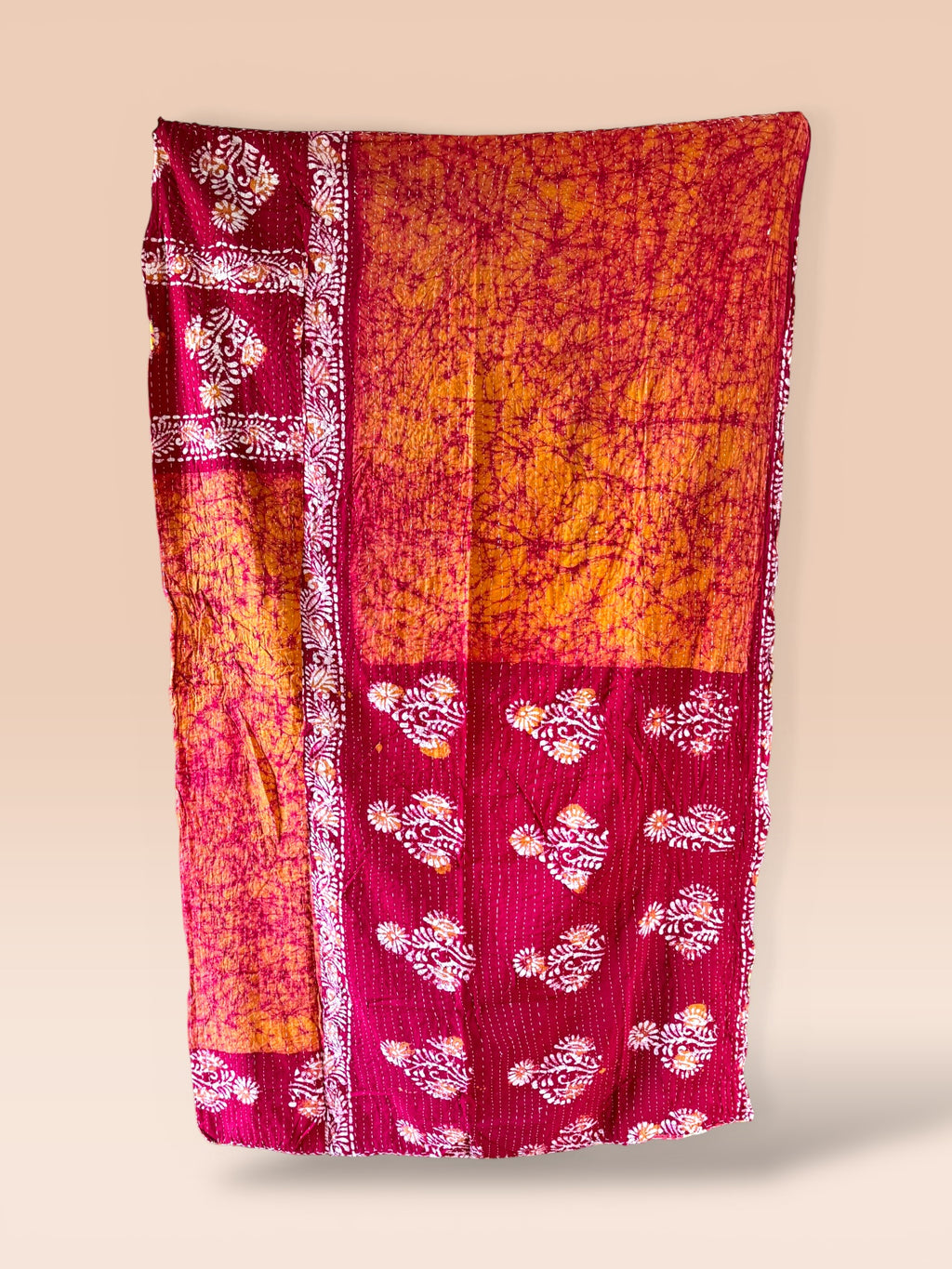 Kantha quilt - BIG stitch 08