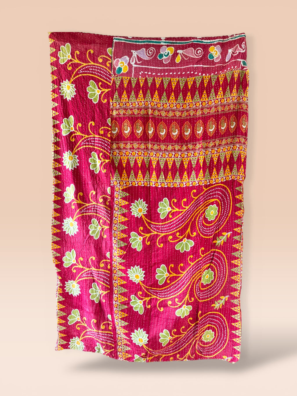 Kantha quilt - BIG stitch 08