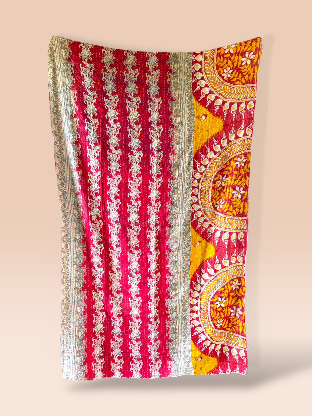 Kantha quilt - BIG stitch 09