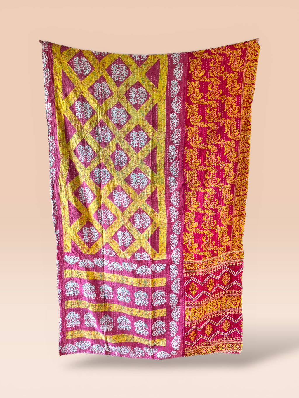 Kantha quilt - BIG stitch 10