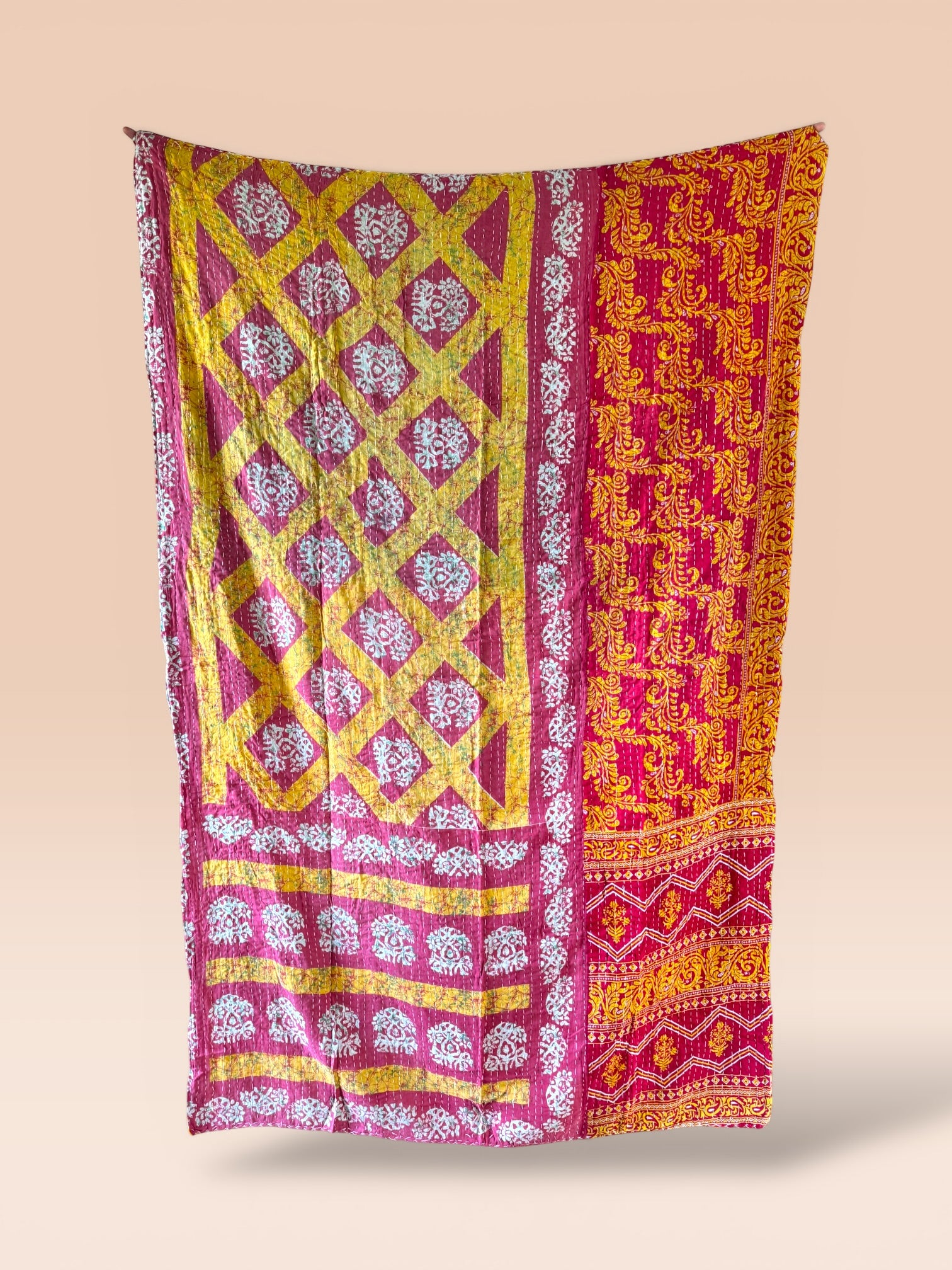 Kantha quilt - BIG stitch 10