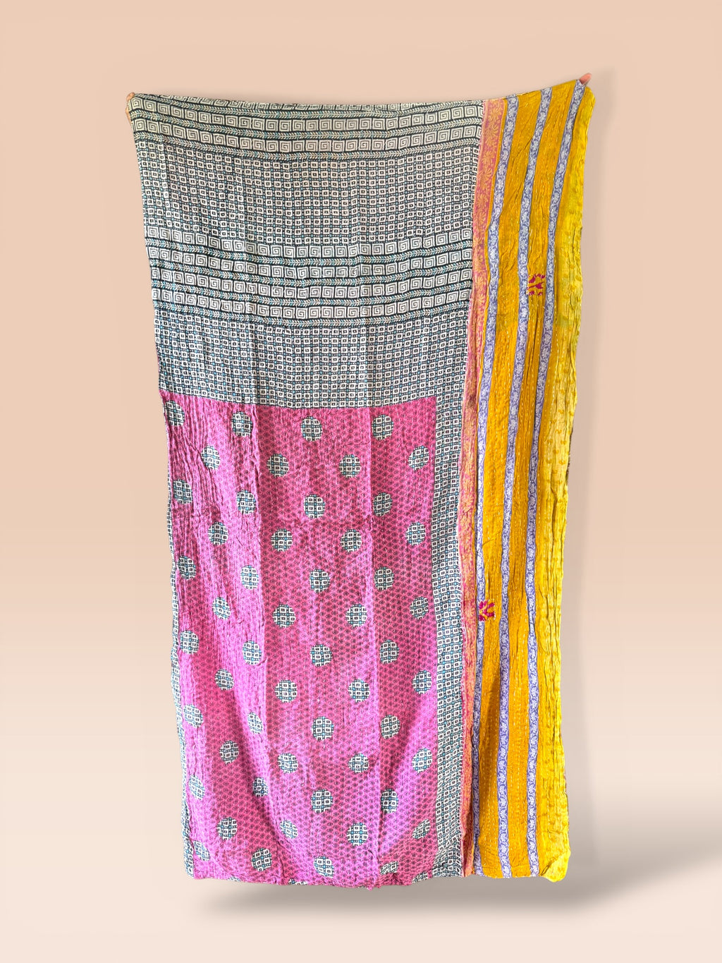 Kantha quilt - BIG stitch 11