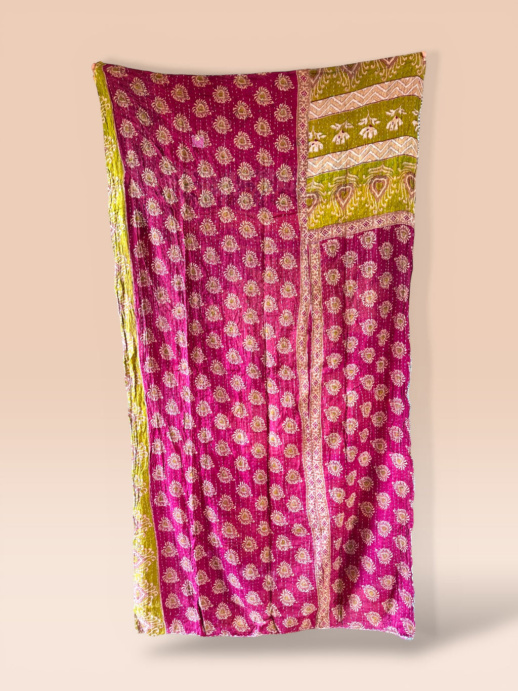 Kantha quilt - BIG stitch 11