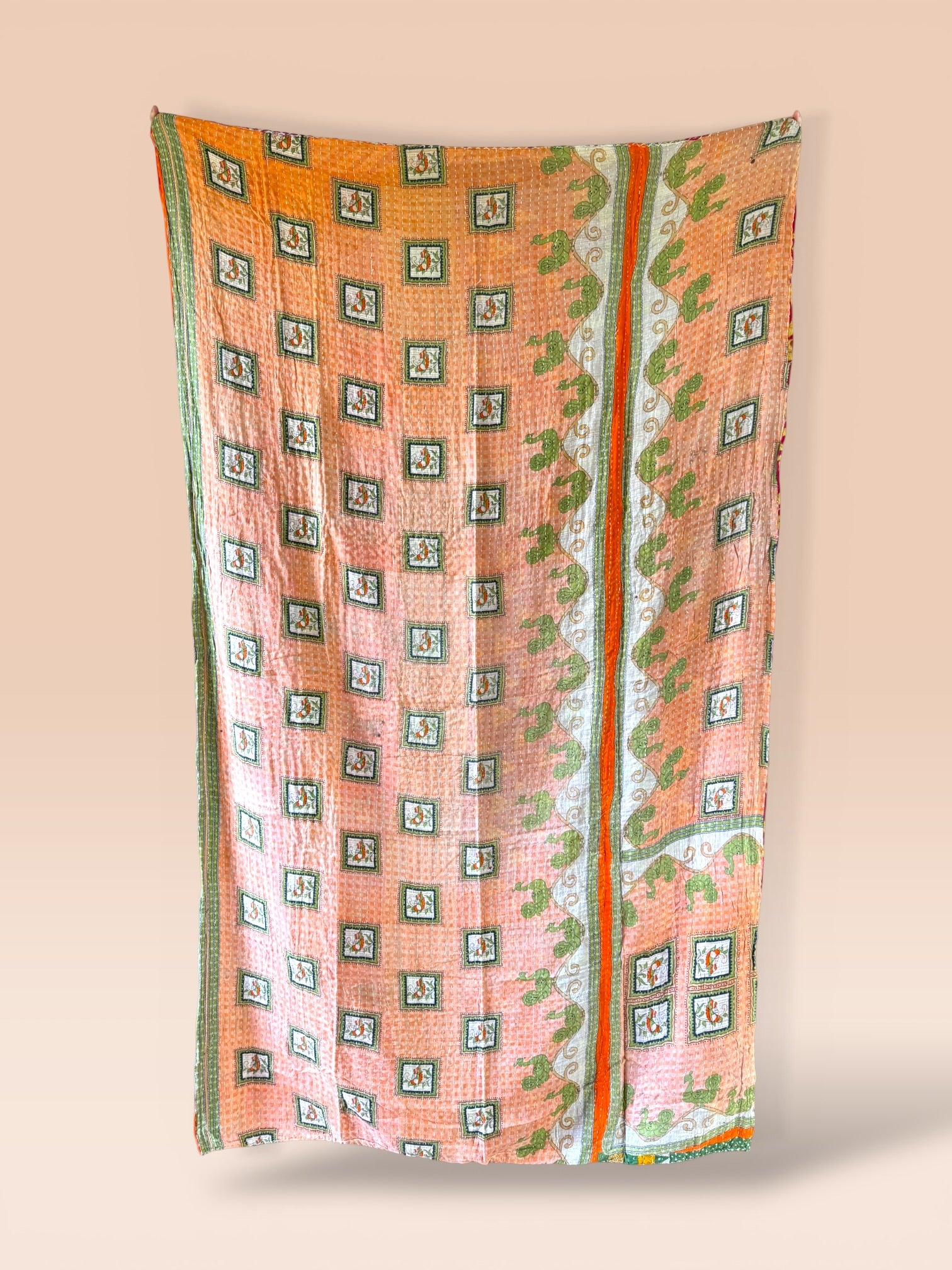 Kantha quilt - BIG stitch 12