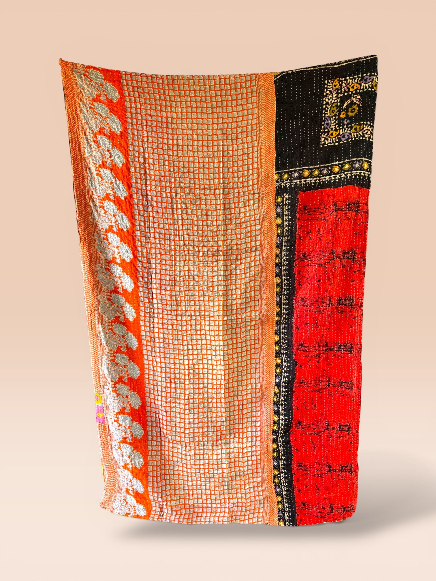 Kantha quilt - BIG stitch 13