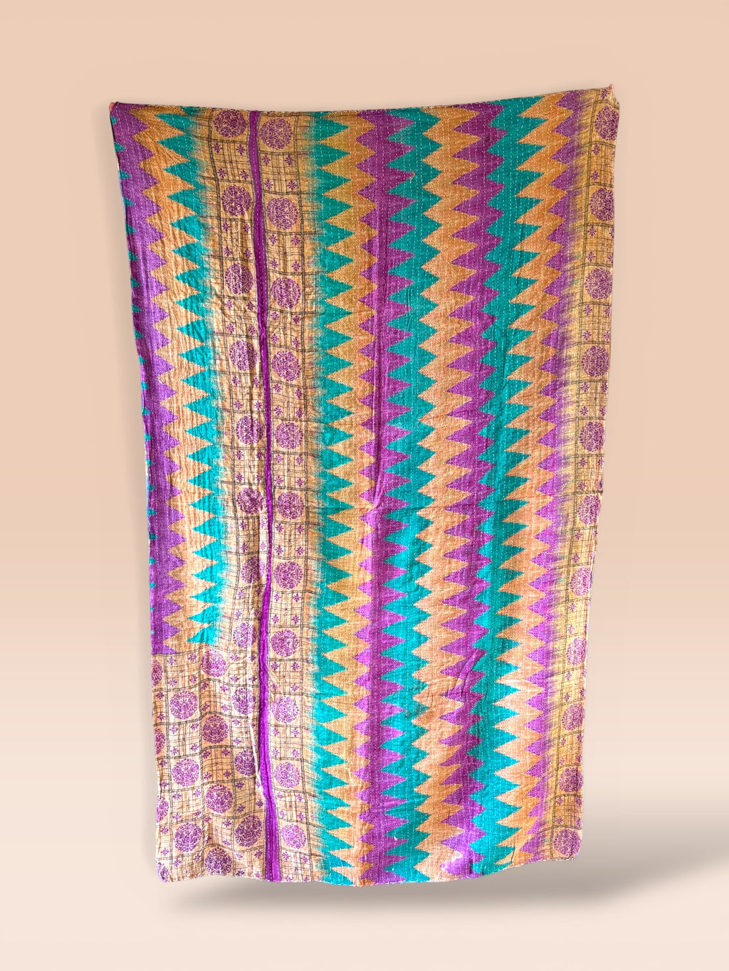 Kantha quilt - BIG stitch 14