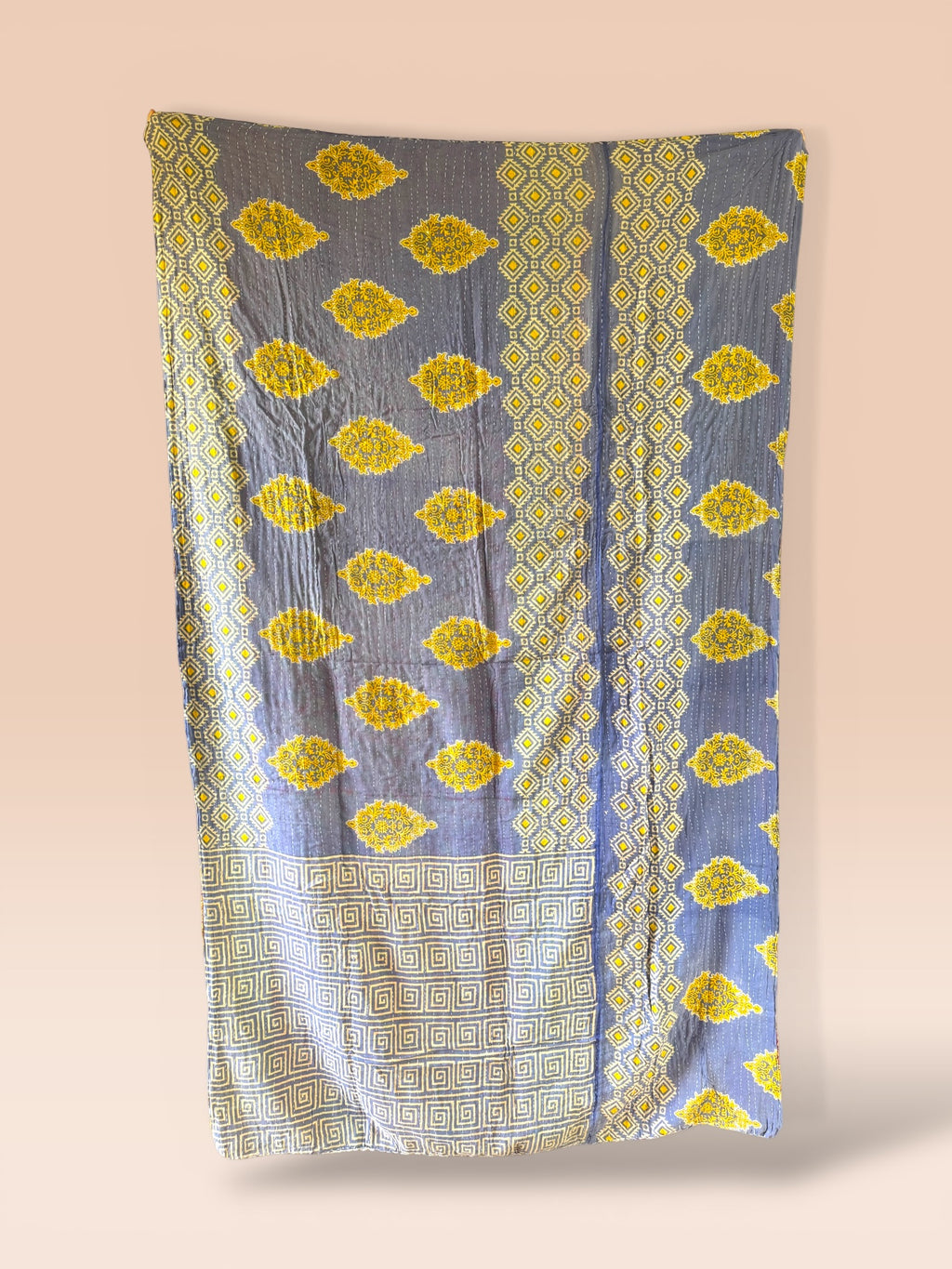 Kantha quilt - BIG stitch 14