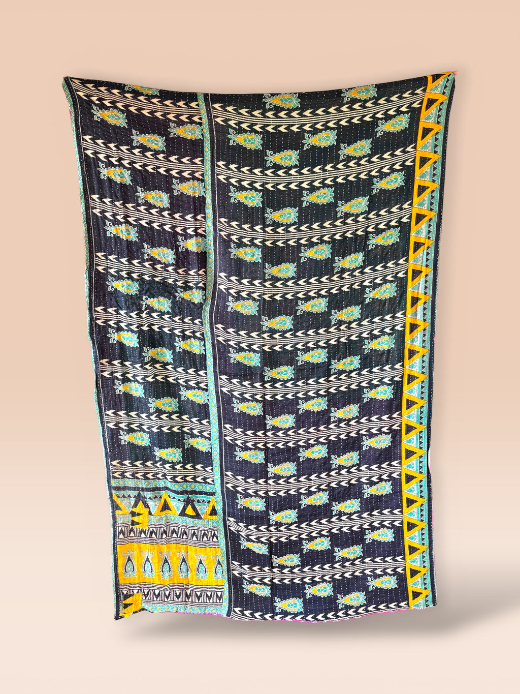 Kantha quilt - BIG stitch 16