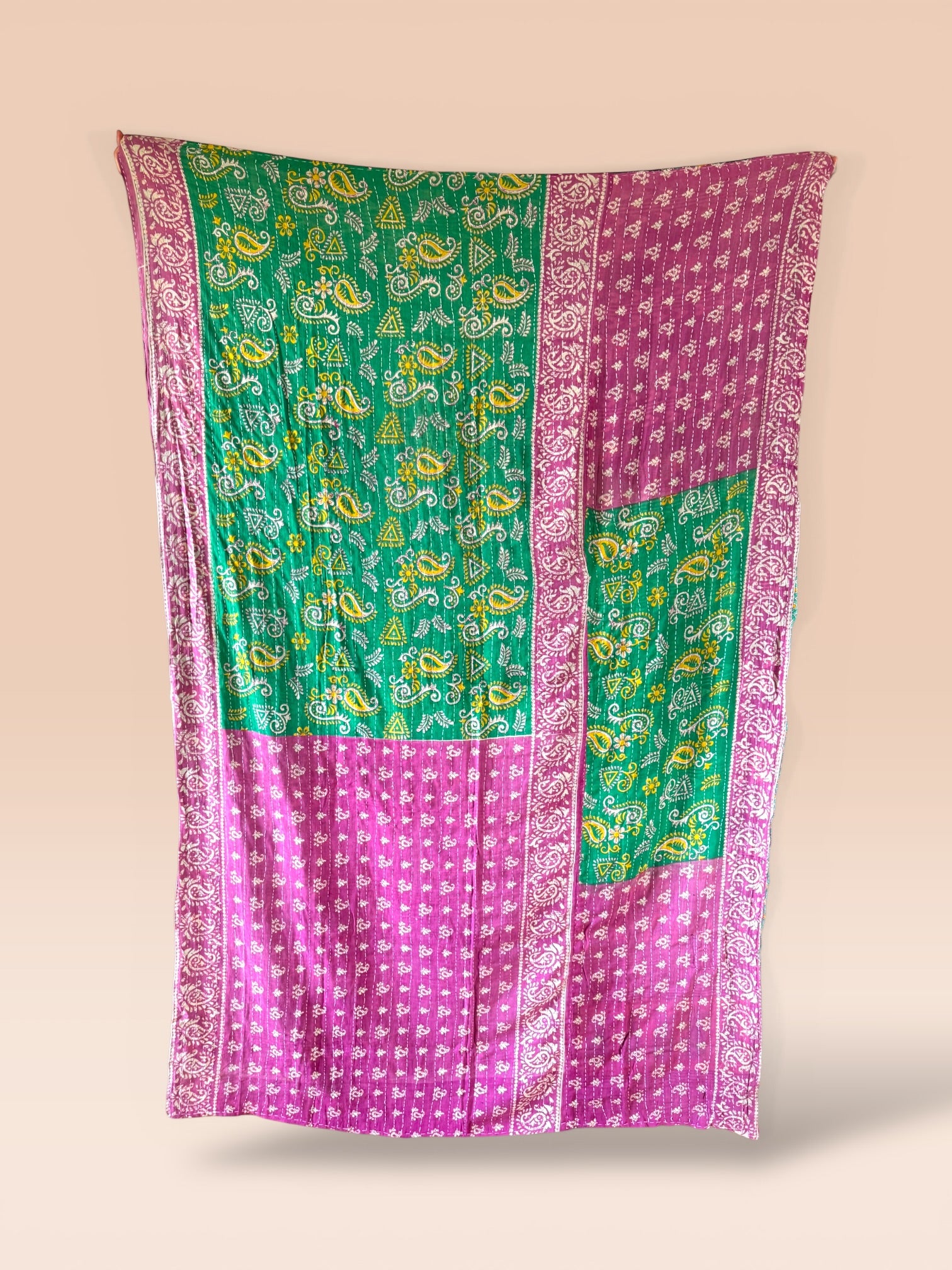 Kantha quilt - BIG stitch 16