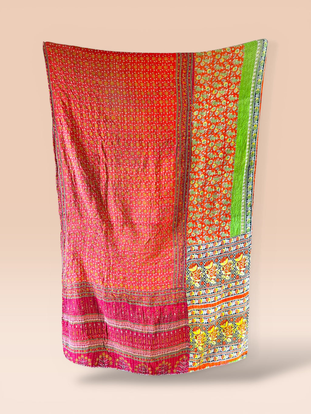 Kantha quilt - BIG stitch 17