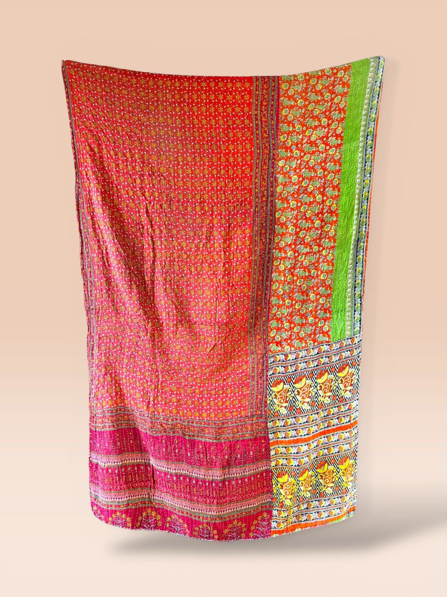 Kantha quilt - BIG stitch 17