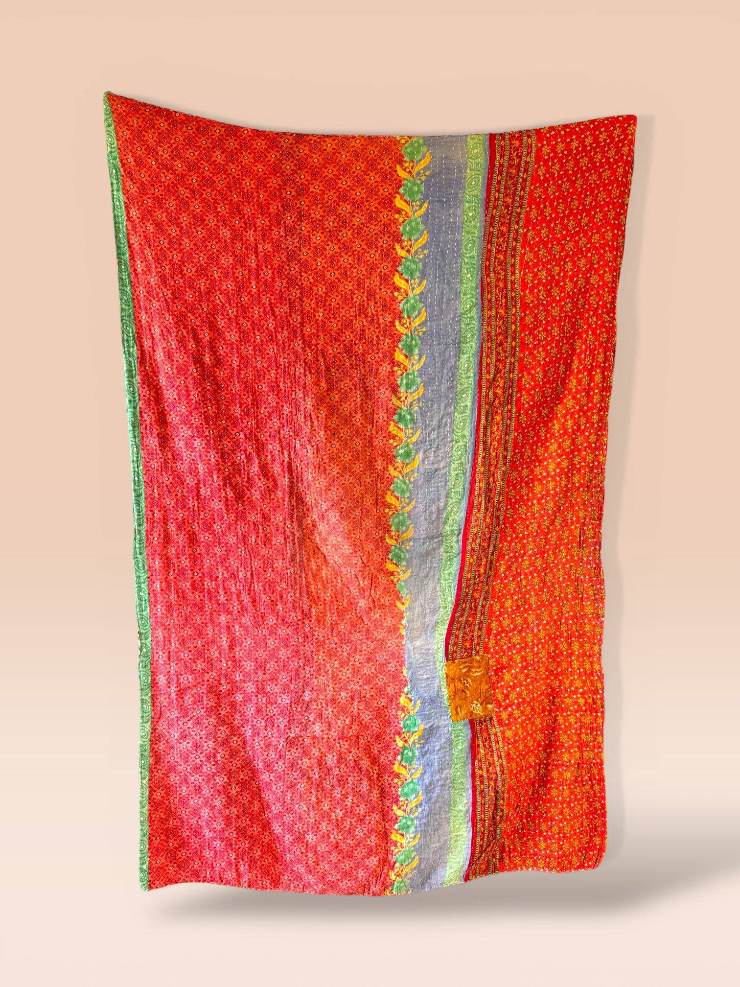 Kantha quilt - BIG stitch 17