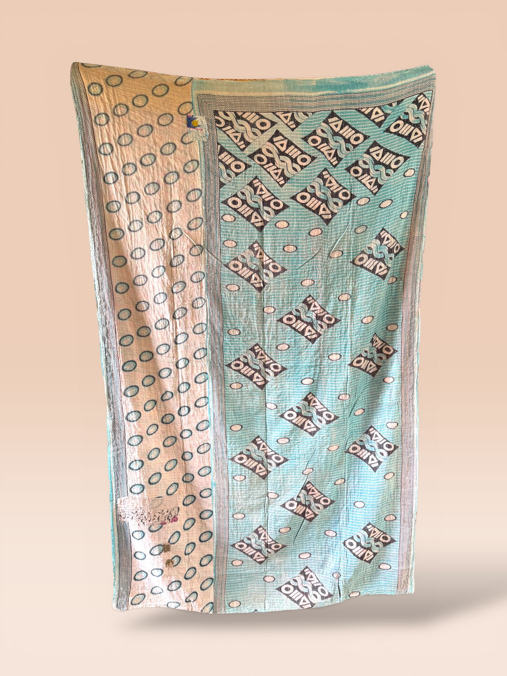 Kantha quilt - BIG stitch 18