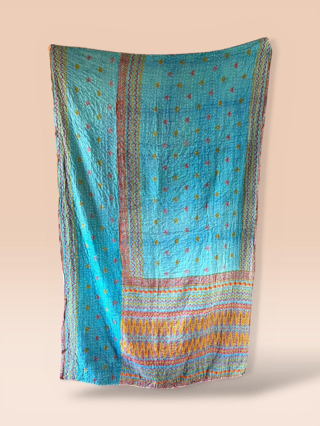 Kantha quilt - BIG stitch 19