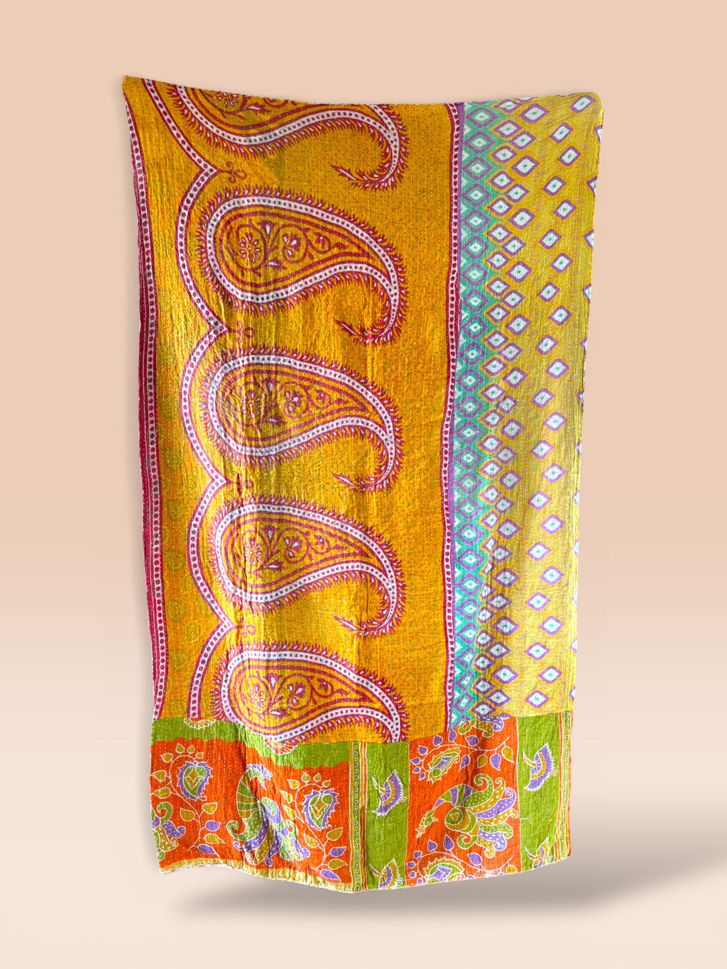 Kantha quilt - BIG stitch 22