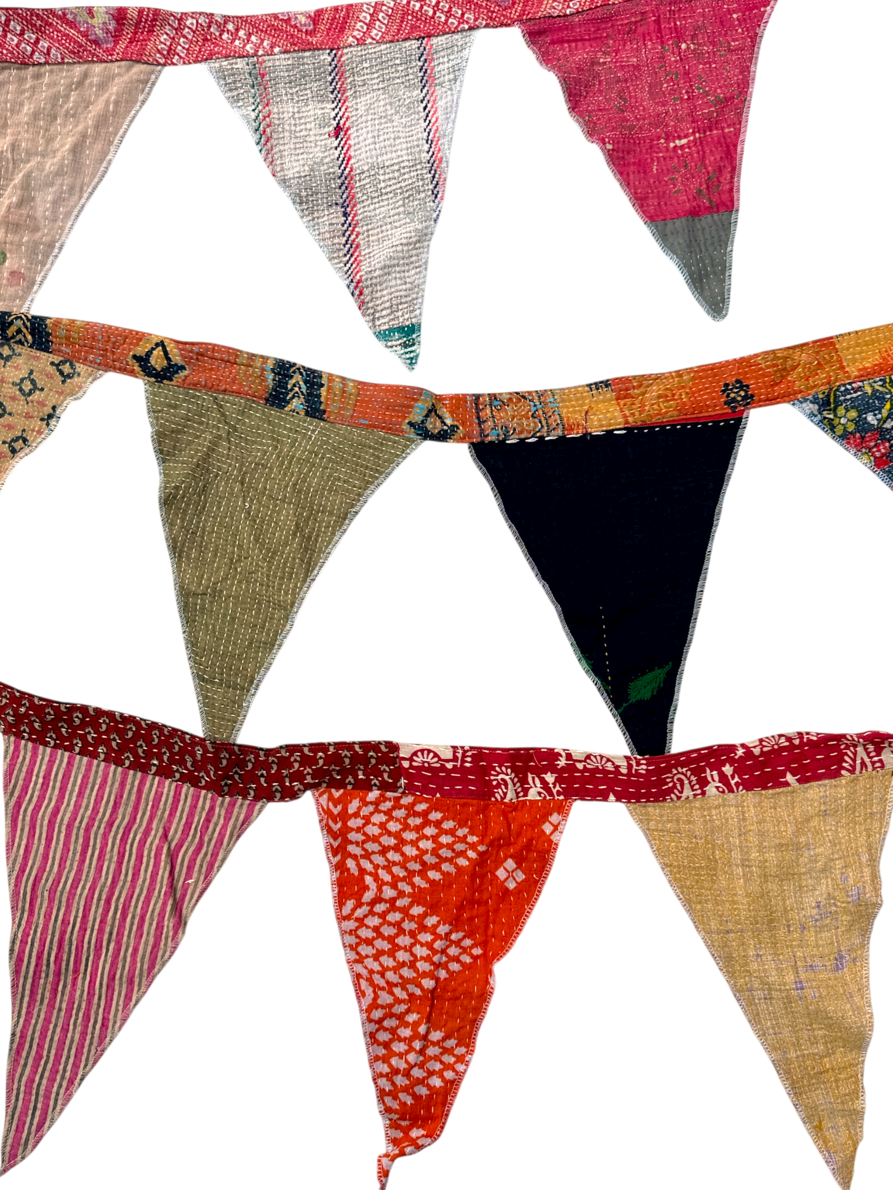 Kantha garlands upcycled / Multi colored