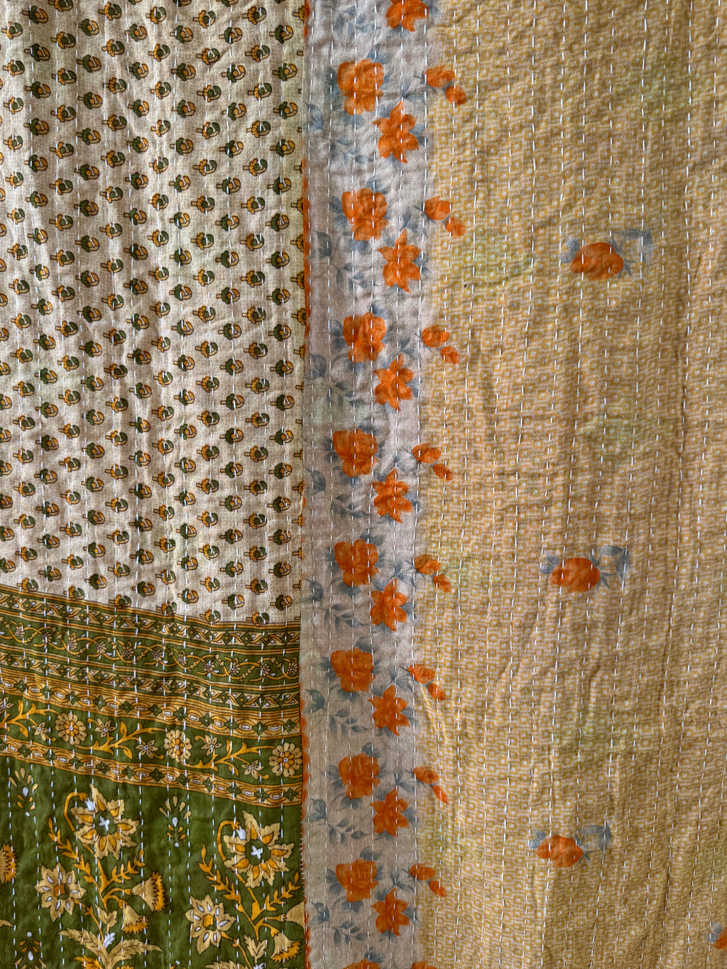 Kantha quilt - BIG stitch 06