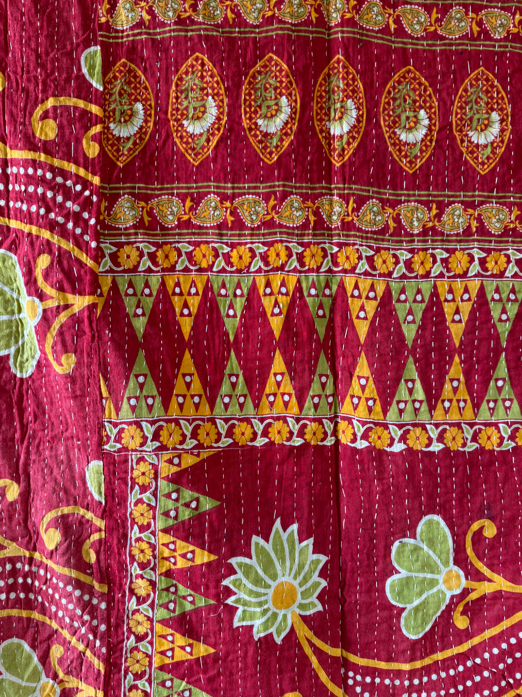 Kantha quilt - BIG stitch 08