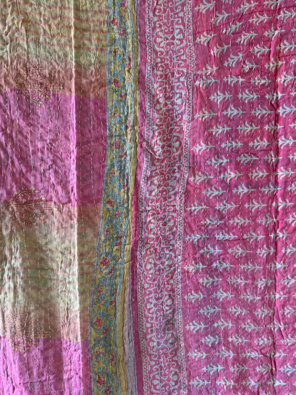 Kantha quilt - BIG stitch 09