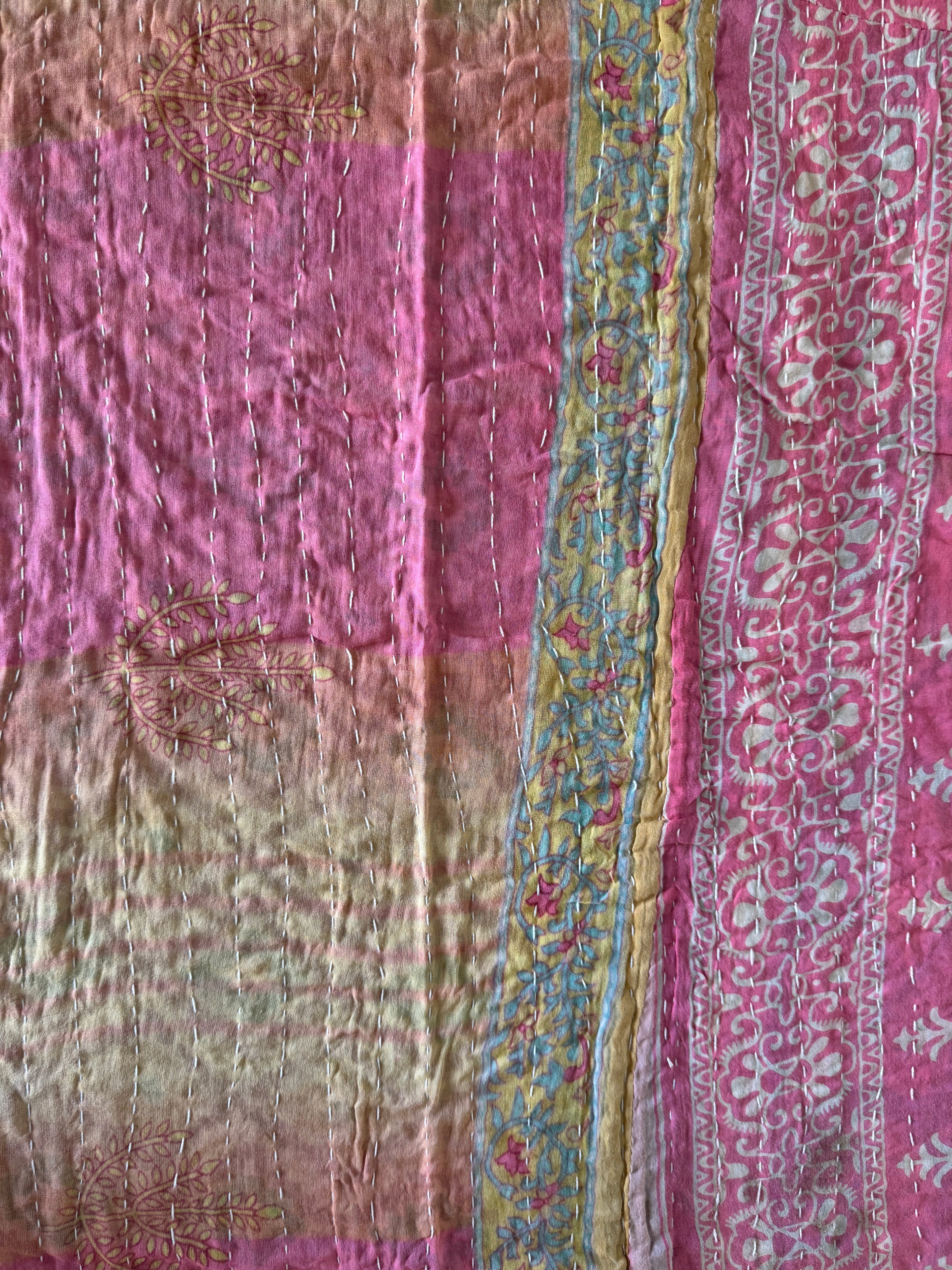 Kantha quilt - BIG stitch 09