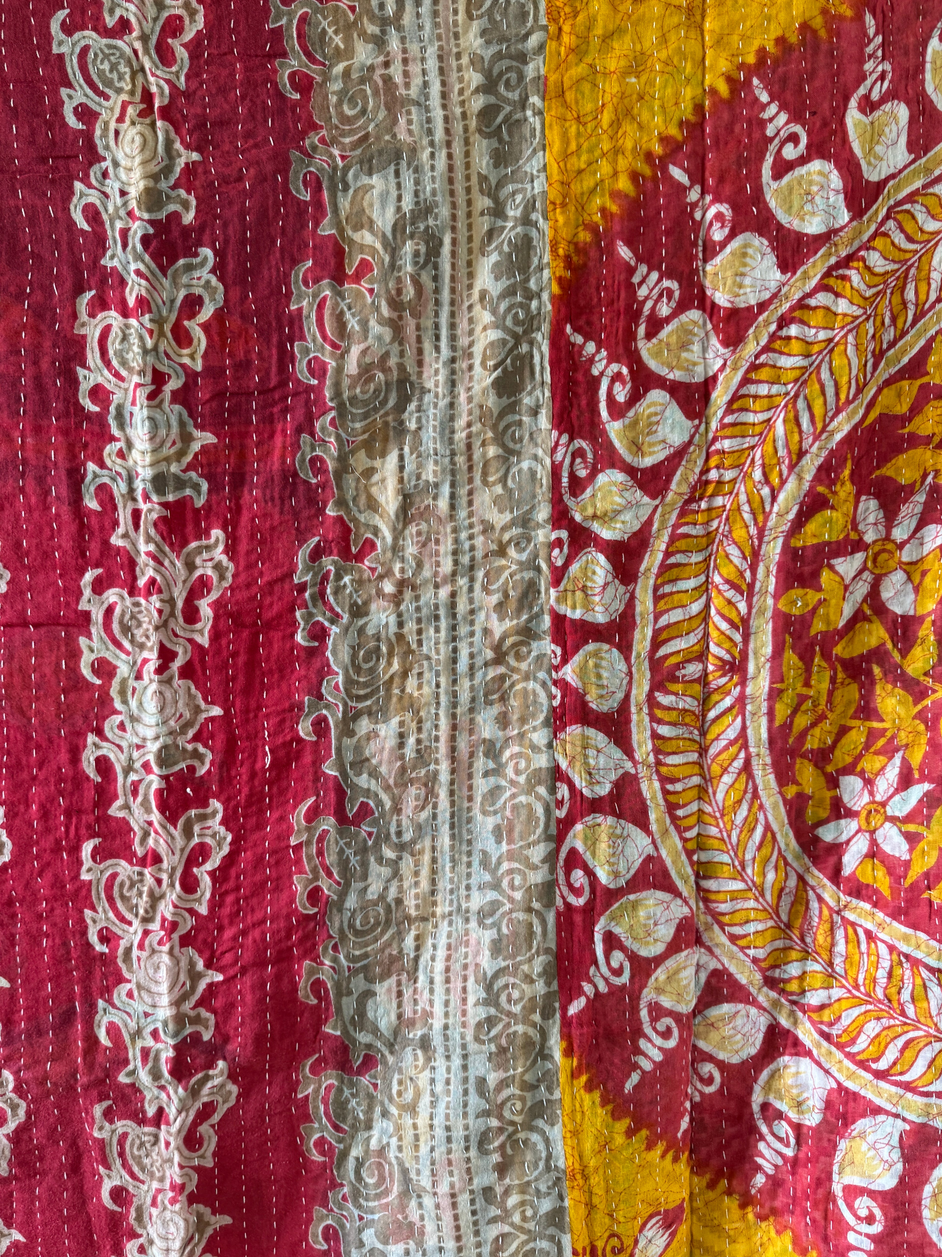 Kantha quilt - BIG stitch 09