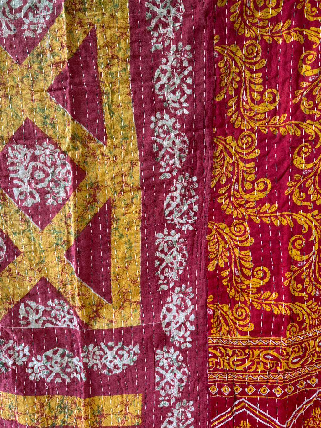 Kantha quilt - BIG stitch 10