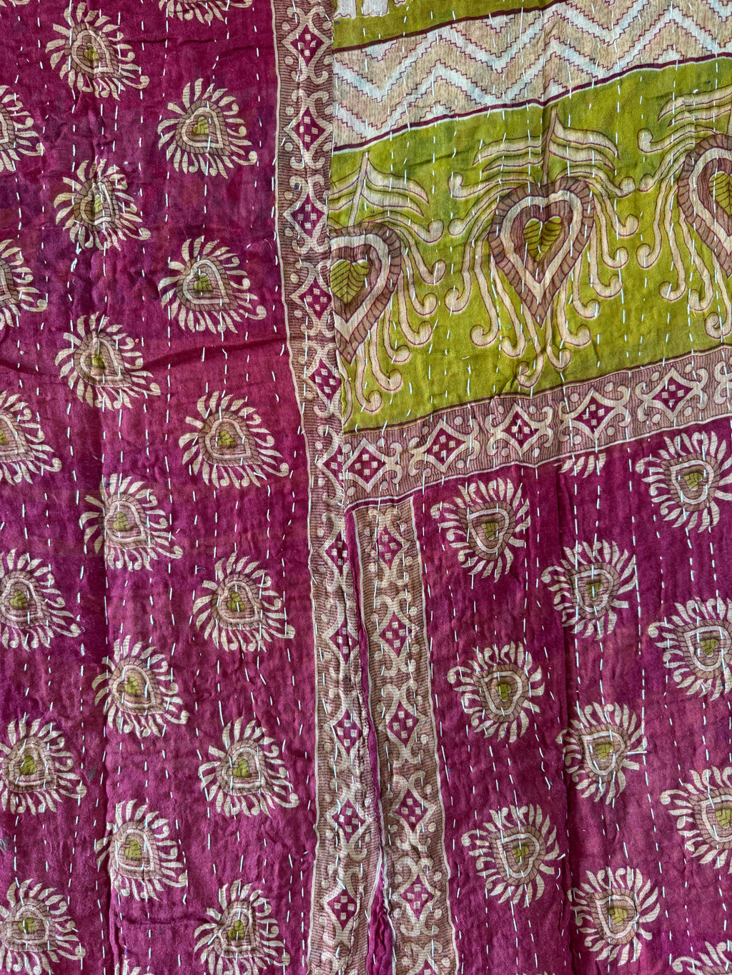 Kantha quilt - BIG stitch 11