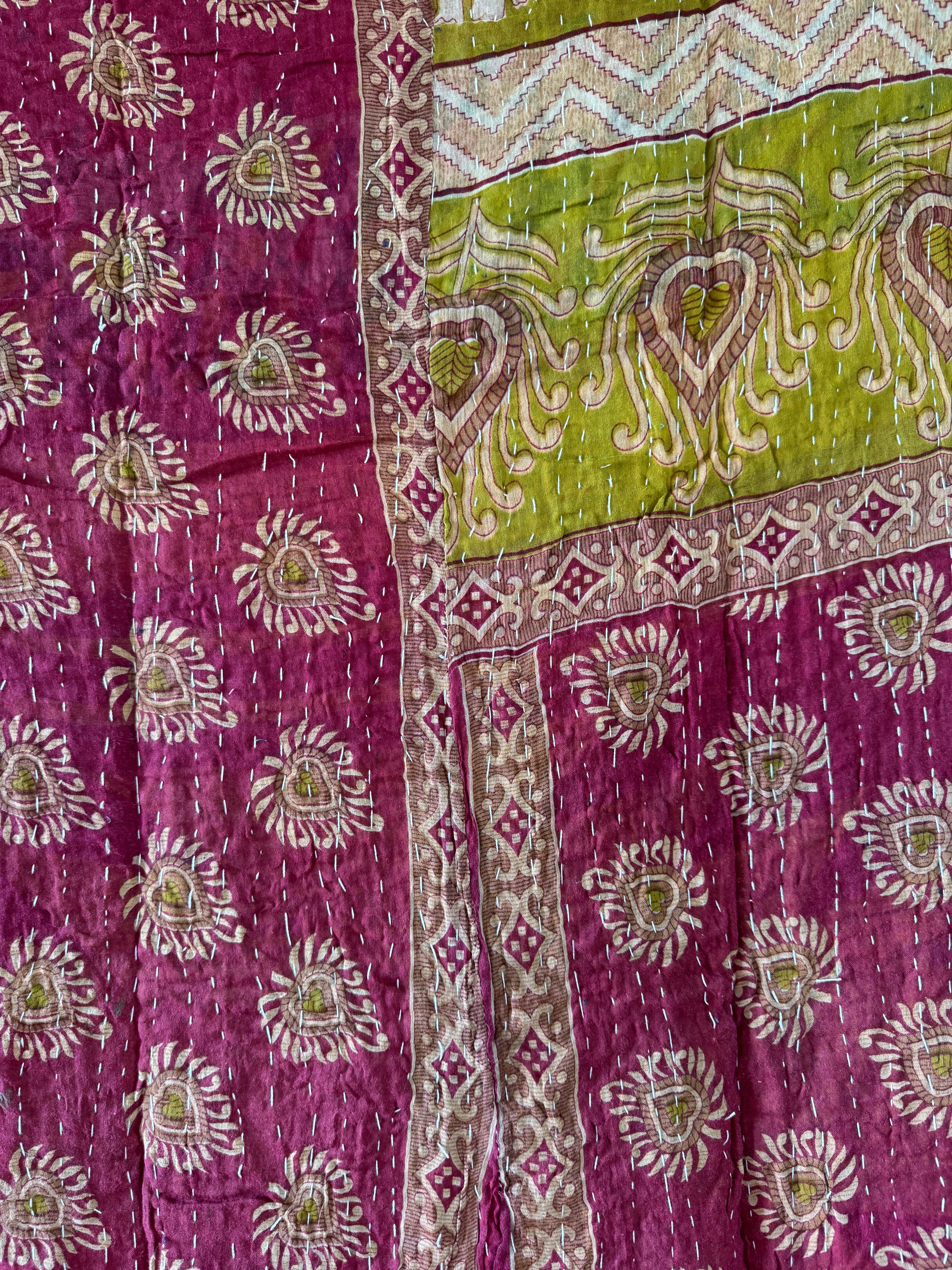 Kantha quilt - BIG stitch 11