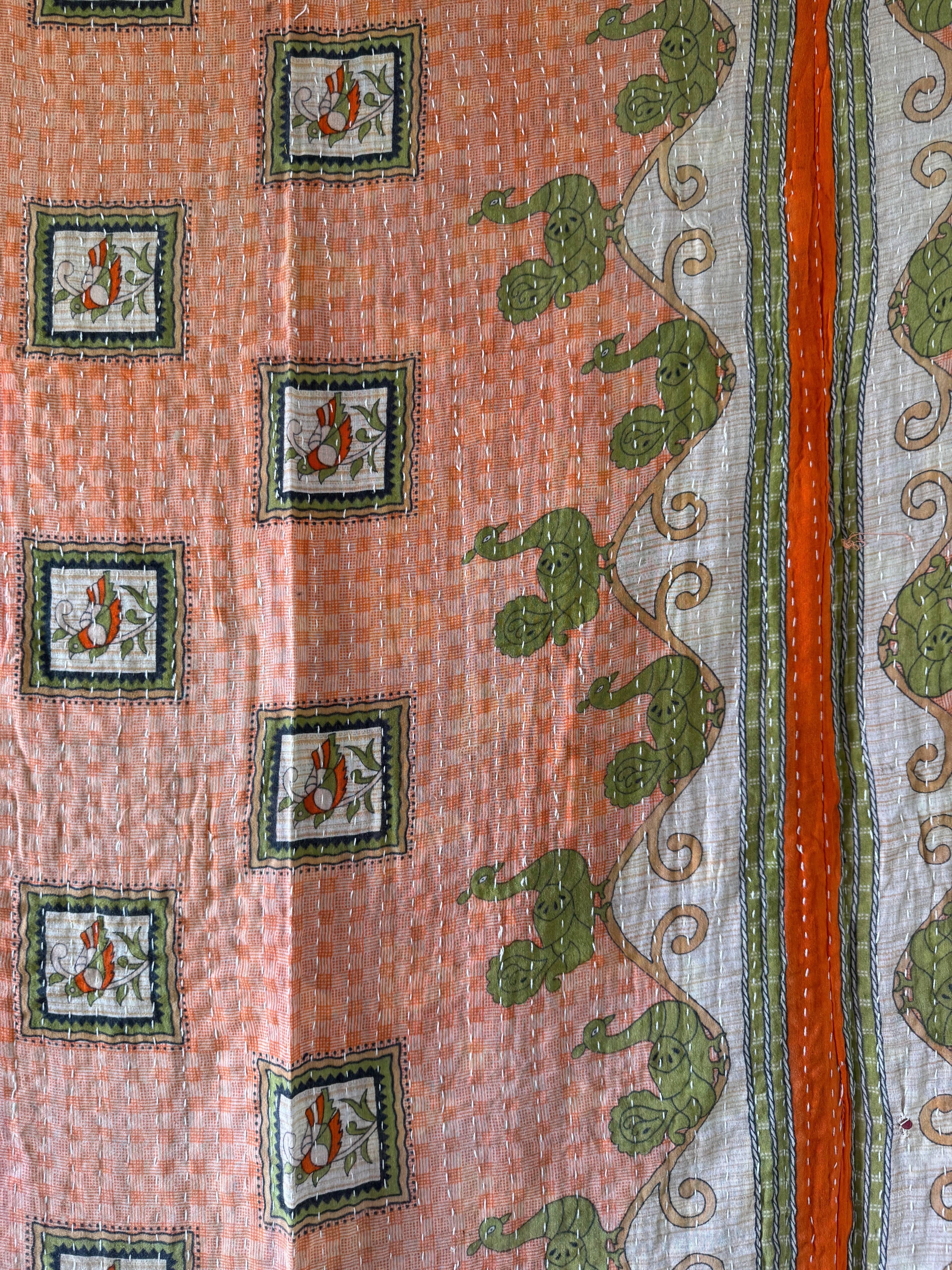 Kantha quilt - BIG stitch 12