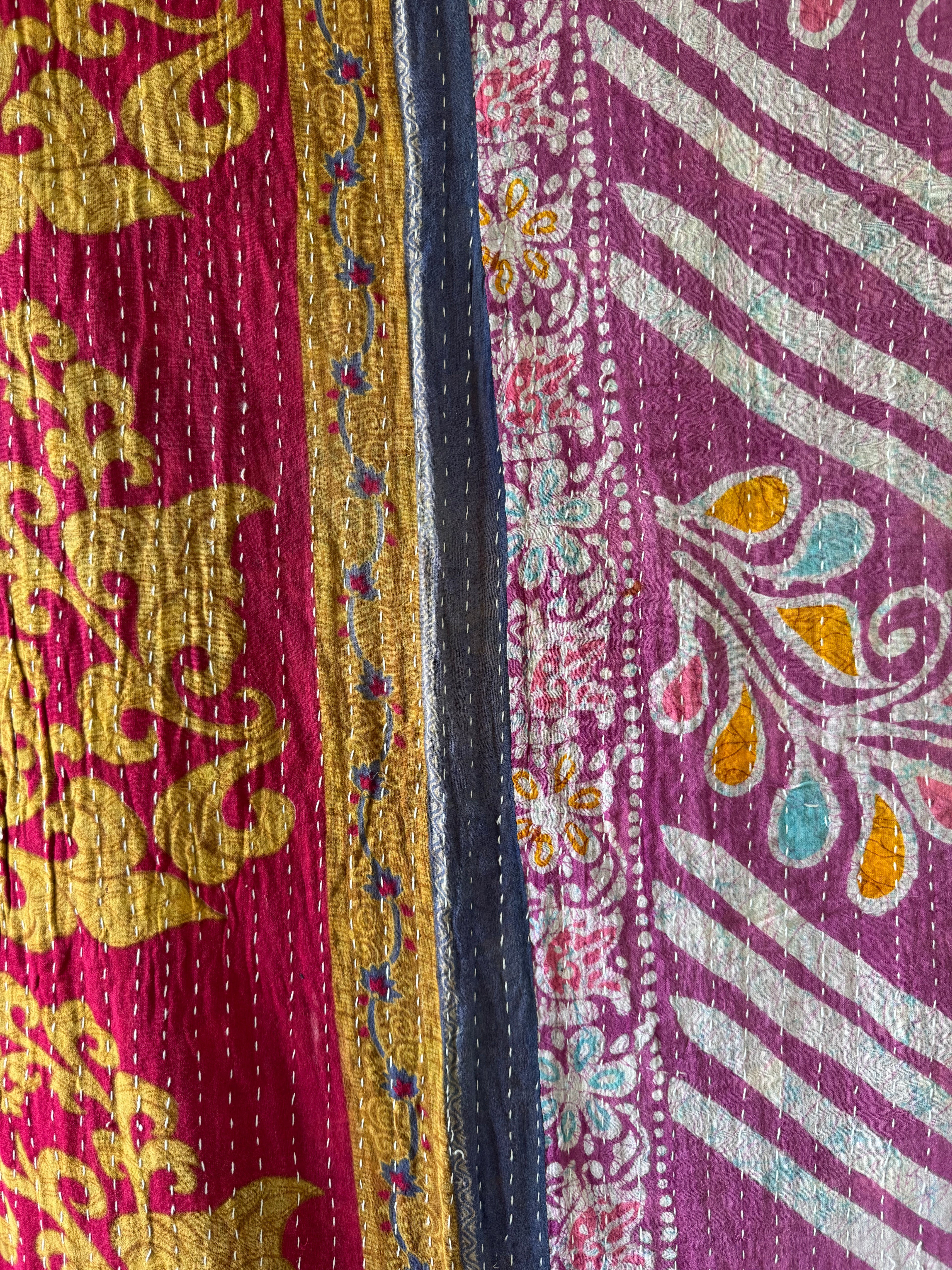 Kantha quilt - BIG stitch 12