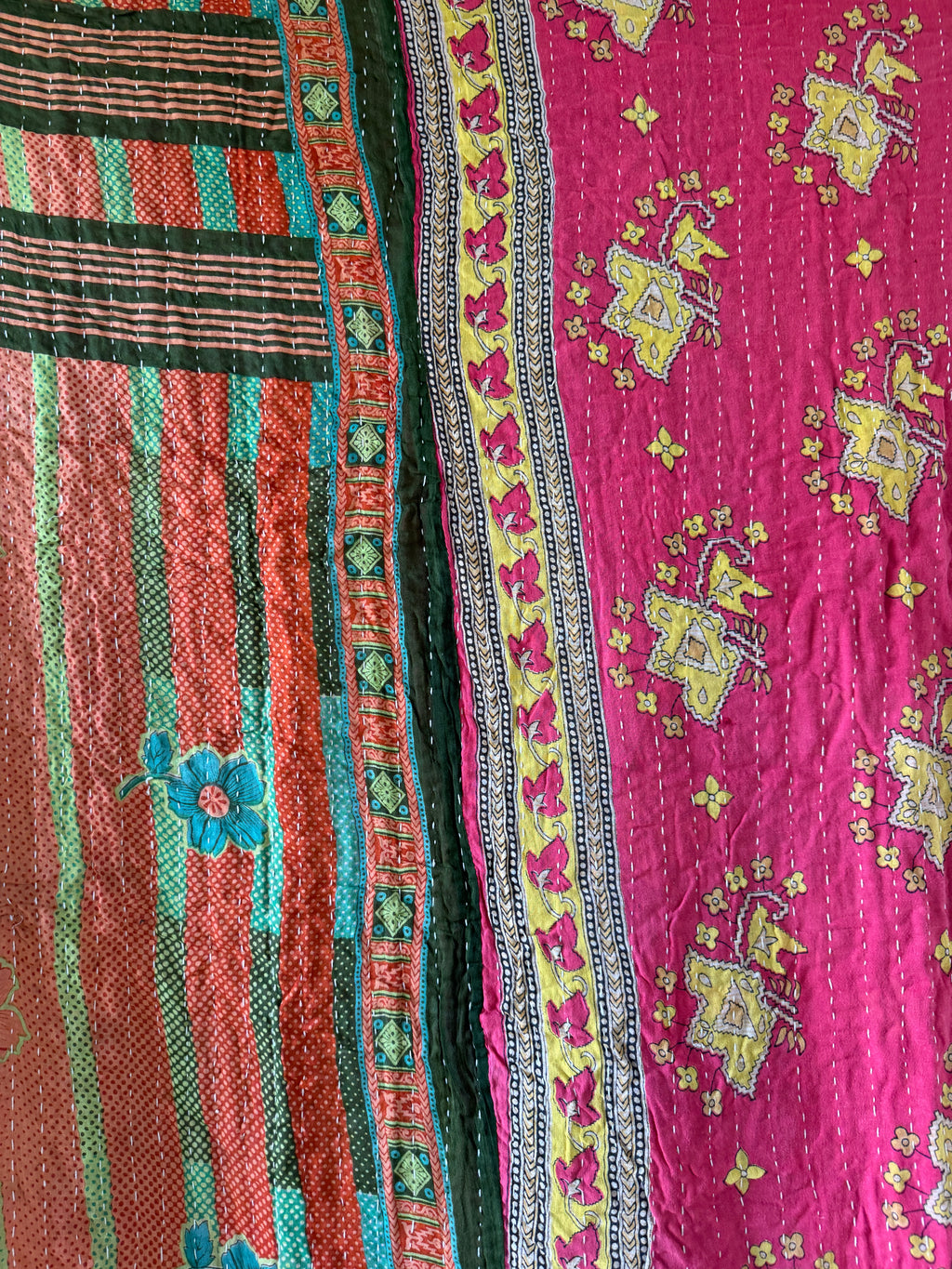 Kantha quilt - BIG stitch 15