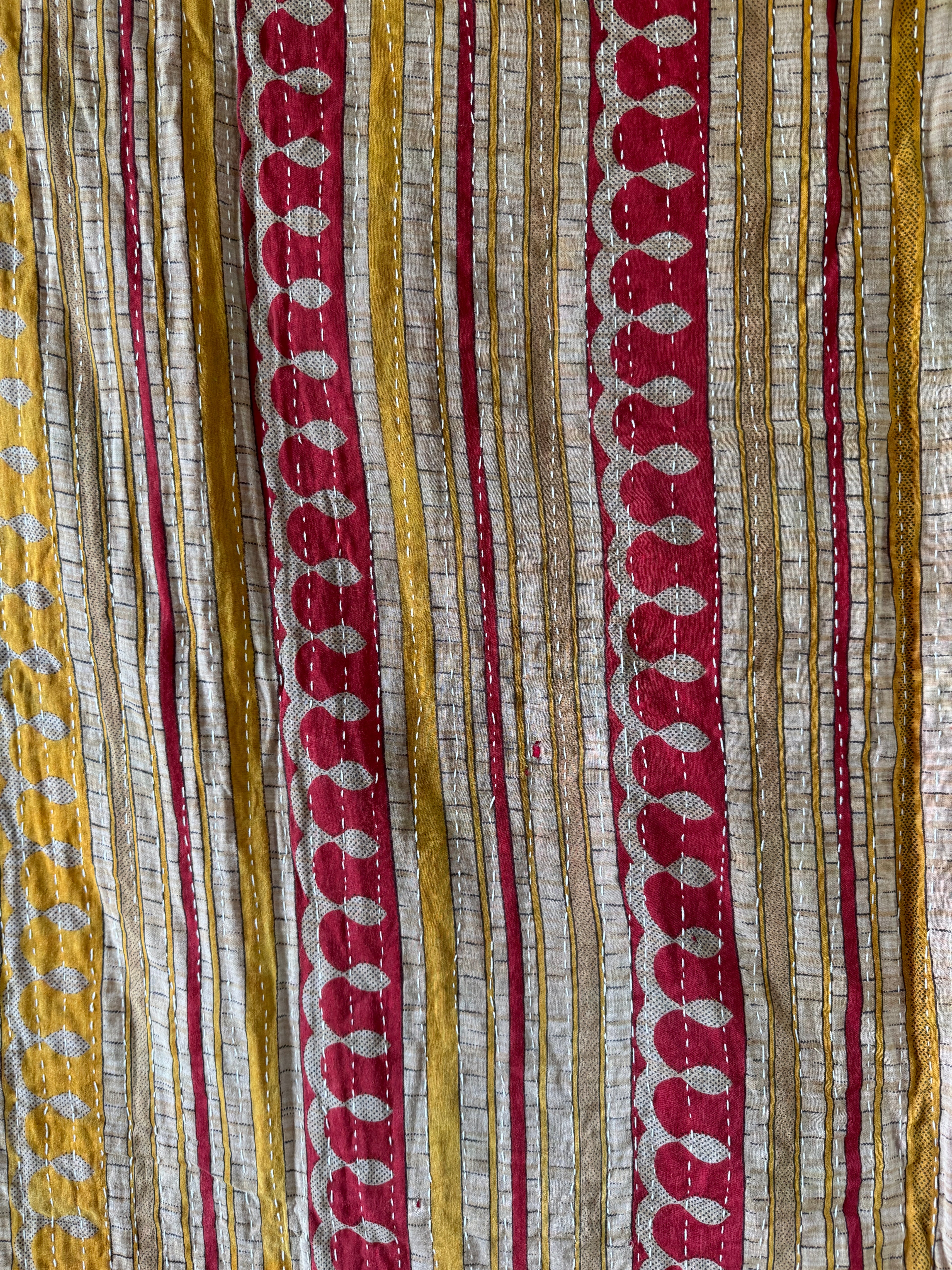 Kantha quilt - BIG stitch 15