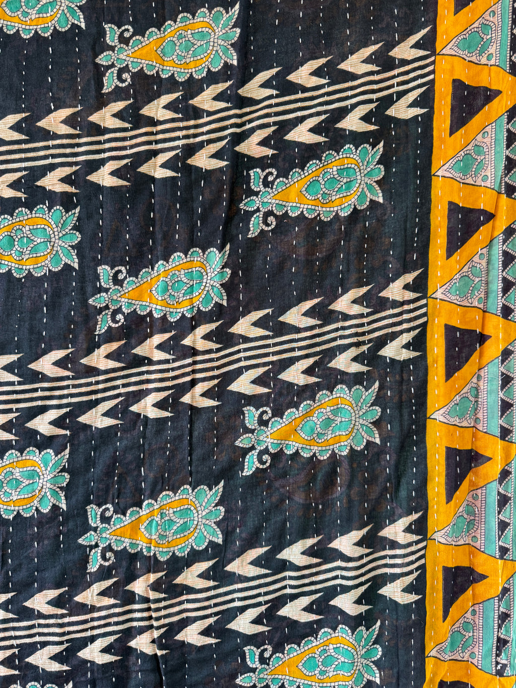 Kantha quilt - BIG stitch 16