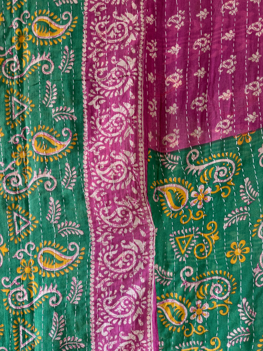 Kantha quilt - BIG stitch 16